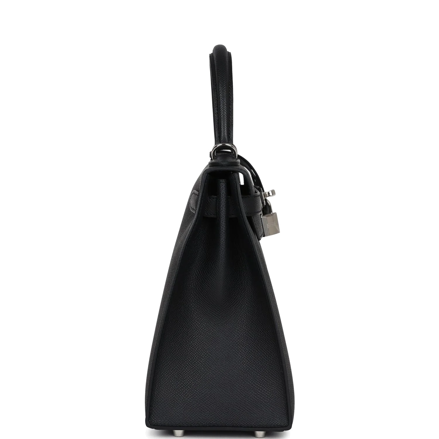 Hermes Kelly Sellier 28 Black Epsom Palladium Hardware — фото 4
