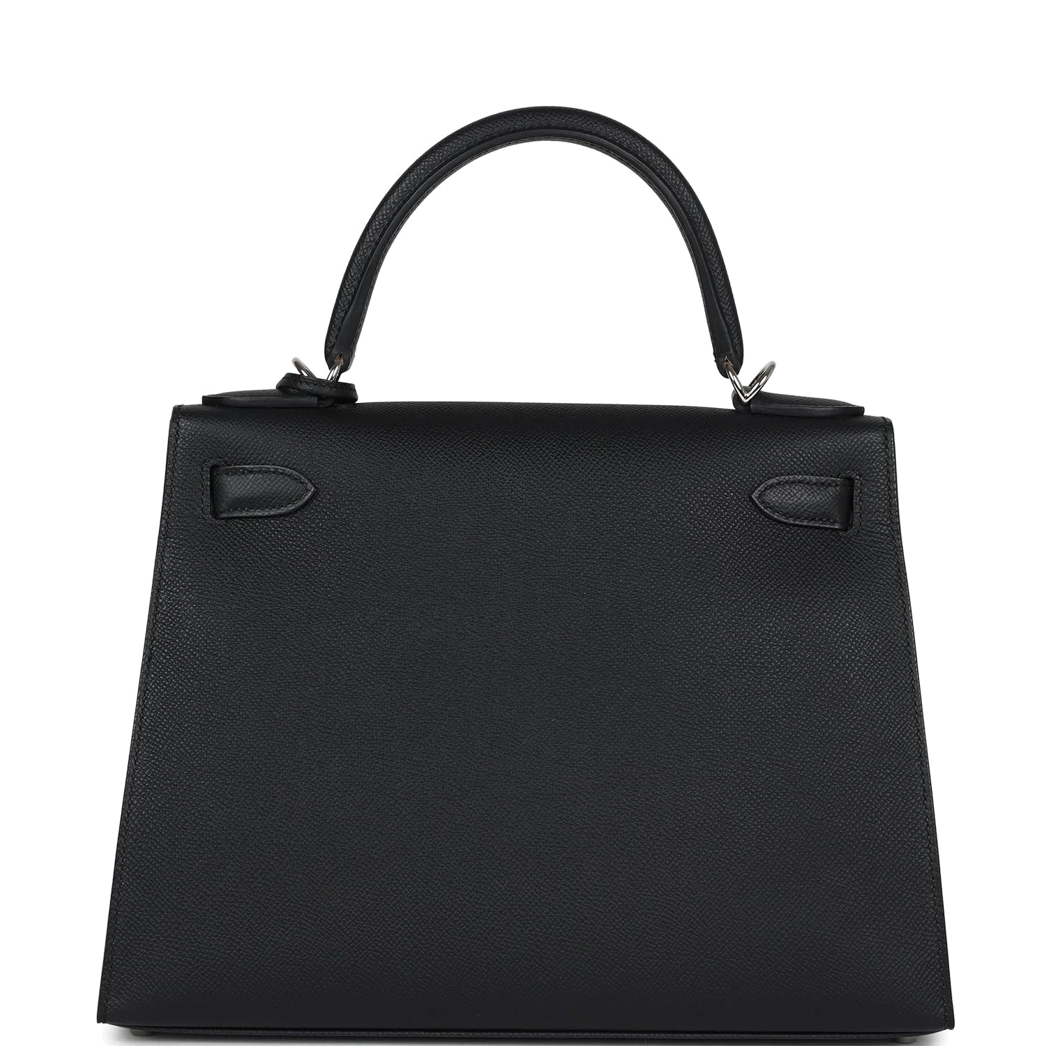 Hermes Kelly Sellier 28 Black Epsom Palladium Hardware — фото 5