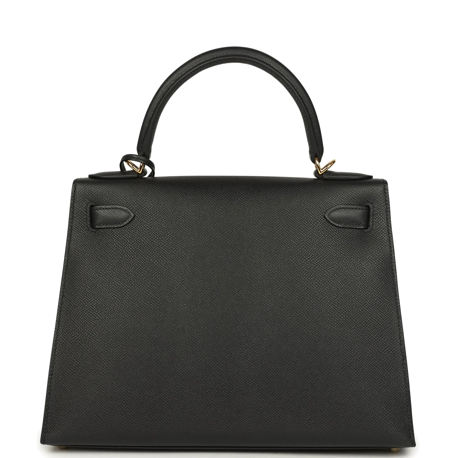 Hermes Kelly Sellier 28 Black Epsom Gold Hardware — фото 6