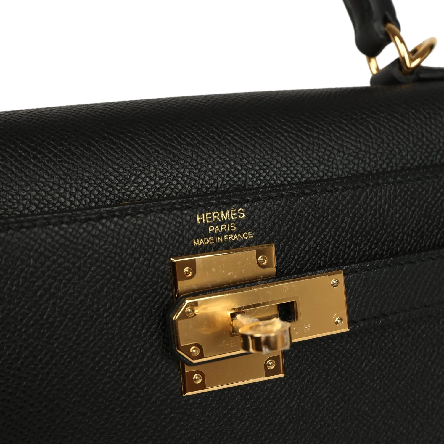 Hermes Kelly Sellier 28 Black Epsom Gold Hardware — фото 8