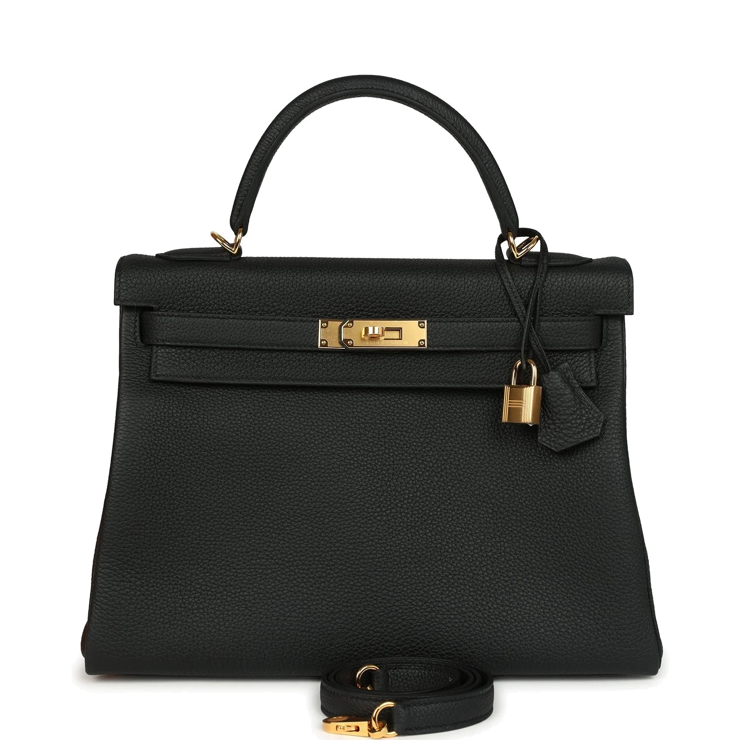 Hermes Kelly Retourne 32 Black Togo Gold Hardware — фото 2