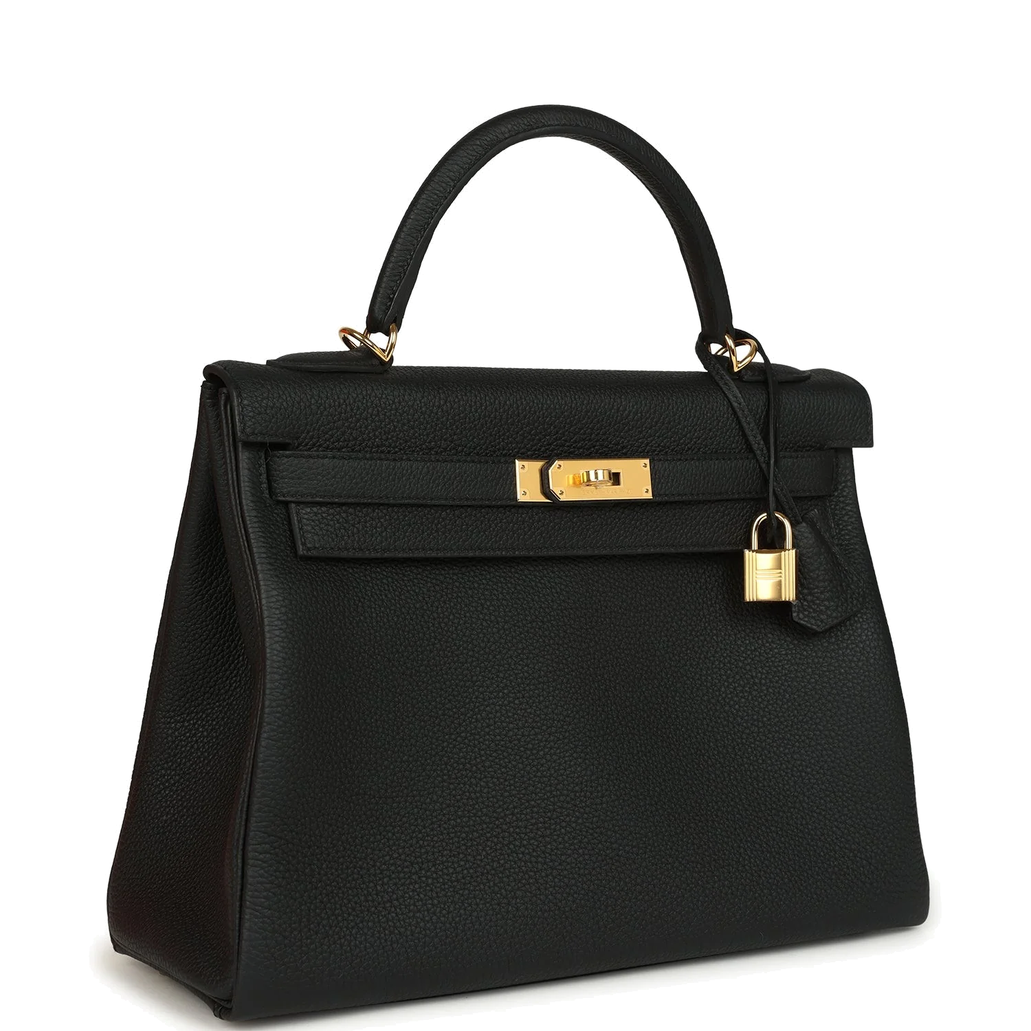 Hermes Kelly Retourne 32 Black Togo Gold Hardware — фото 3