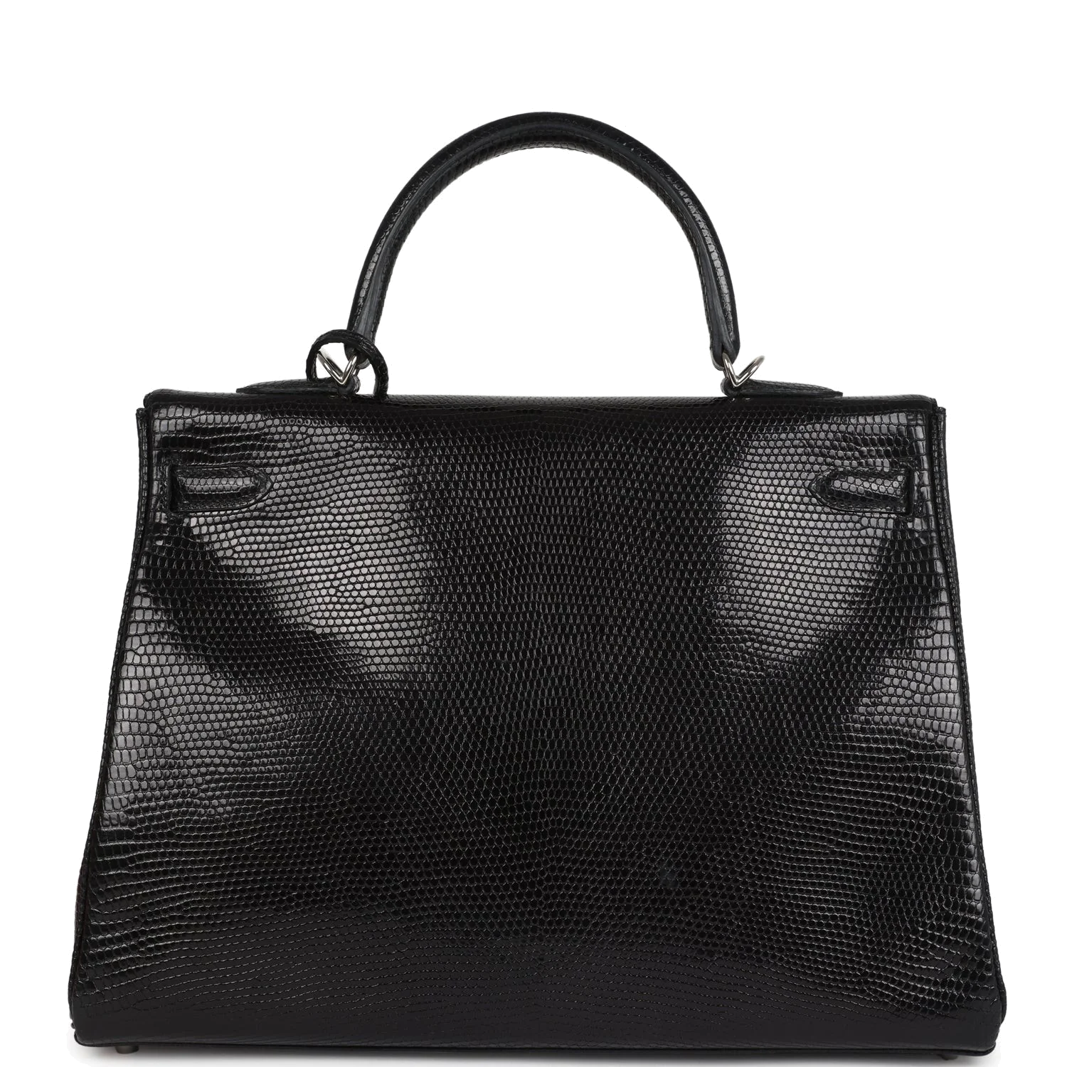 Hermes Kelly Retourne 35 Black Varanus Niloticus Lizard Palladium Hardware — фото 5