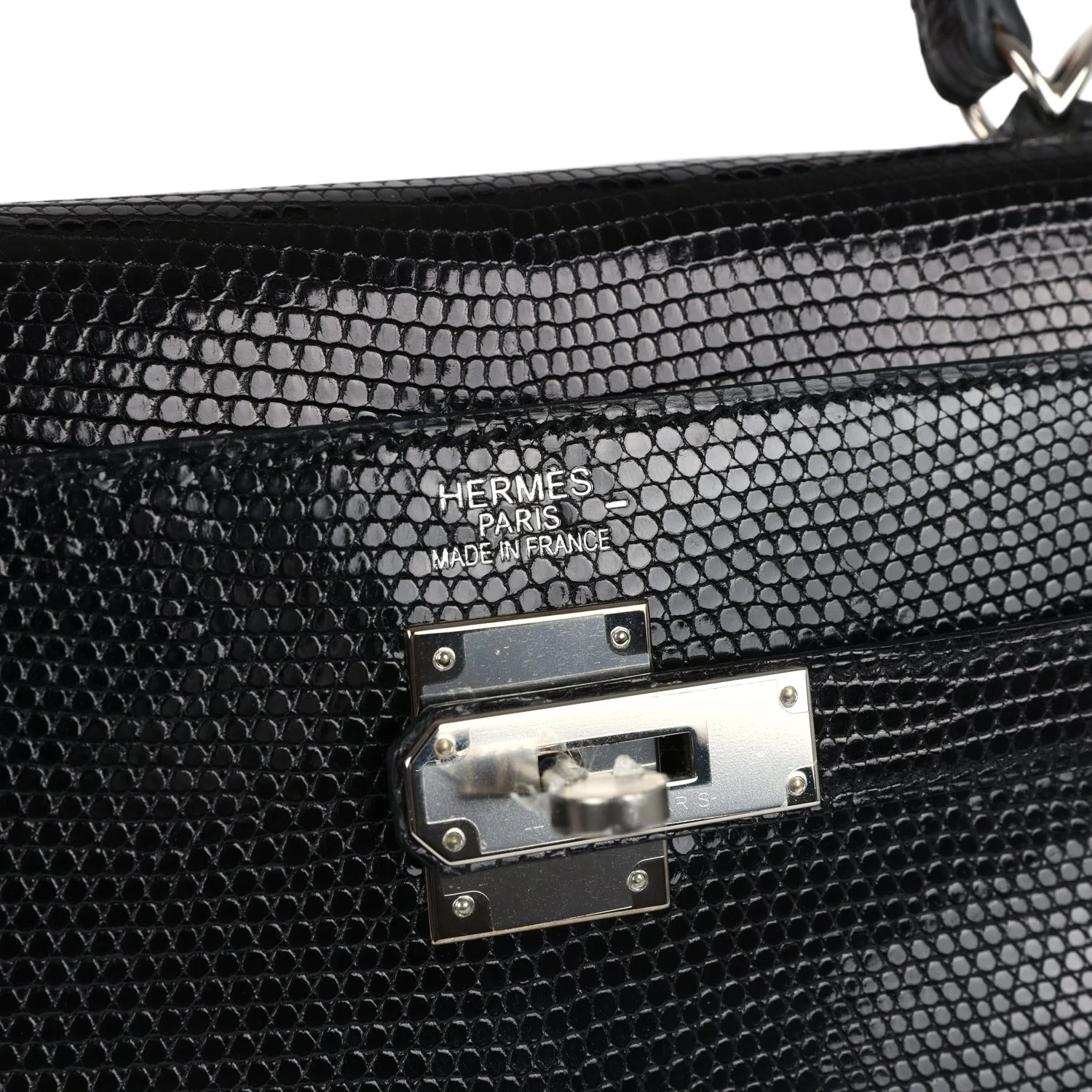 Hermes Kelly Retourne 35 Black Varanus Niloticus Lizard Palladium Hardware — фото 8