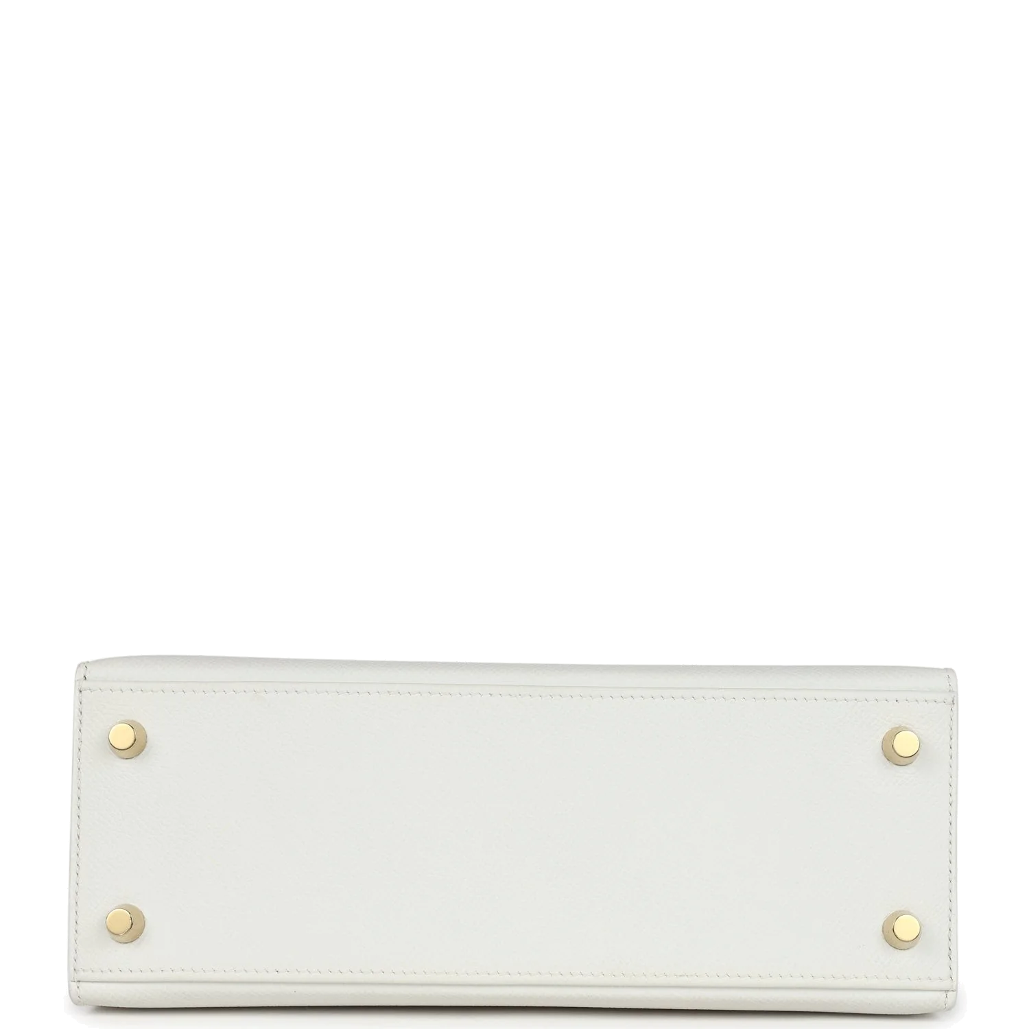 Hermes Special Order (HSS) Kelly Sellier 25 White and Vert Cypress Epsom Brushed Gold Hardware — фото 7