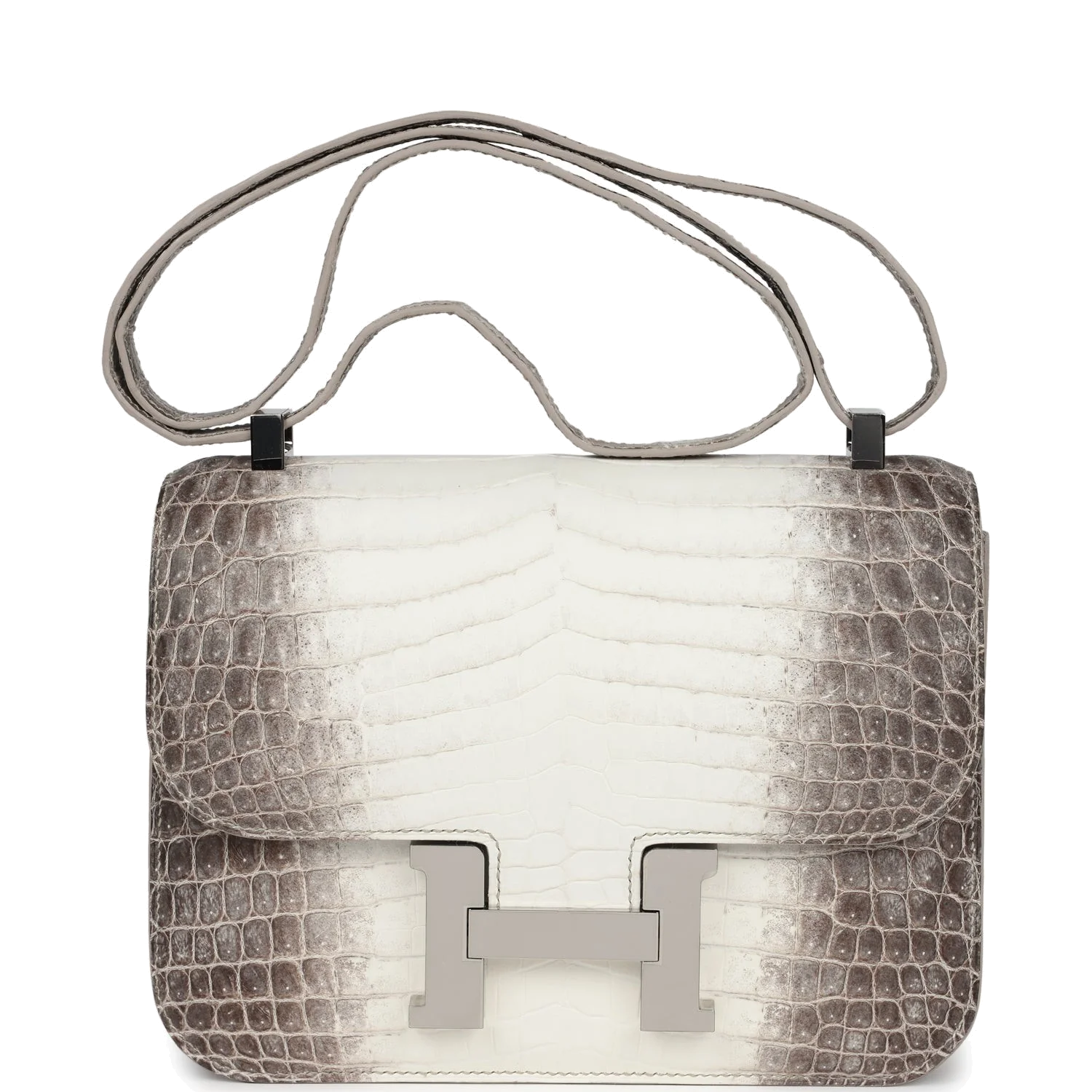 Hermes Constance 1-24 Himalaya Matte Niloticus Crocodile Palladium Hardware — фото 2