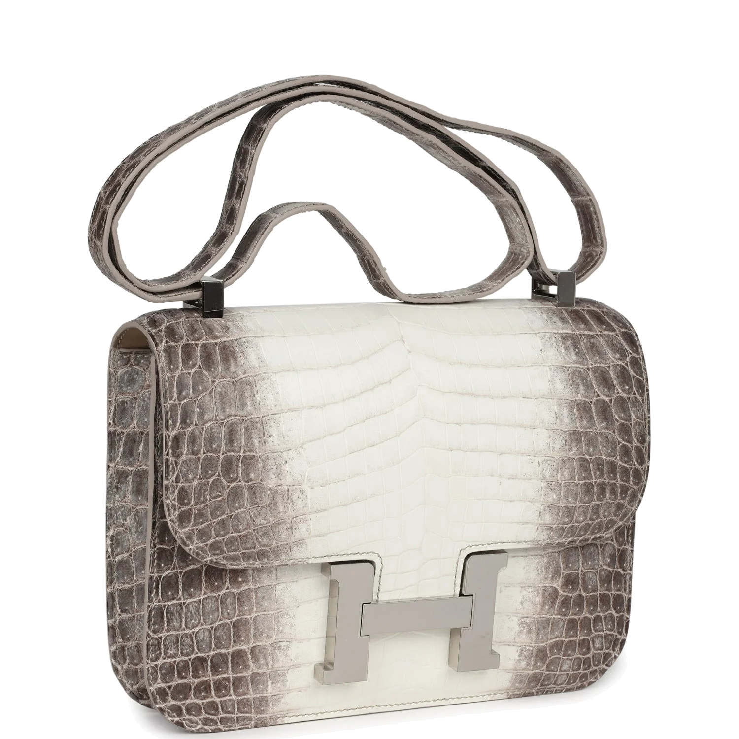 Hermes Constance 1-24 Himalaya Matte Niloticus Crocodile Palladium Hardware — фото 3