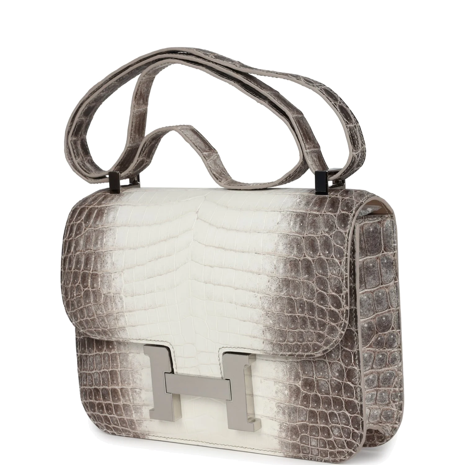 Hermes Constance 1-24 Himalaya Matte Niloticus Crocodile Palladium Hardware — фото 6