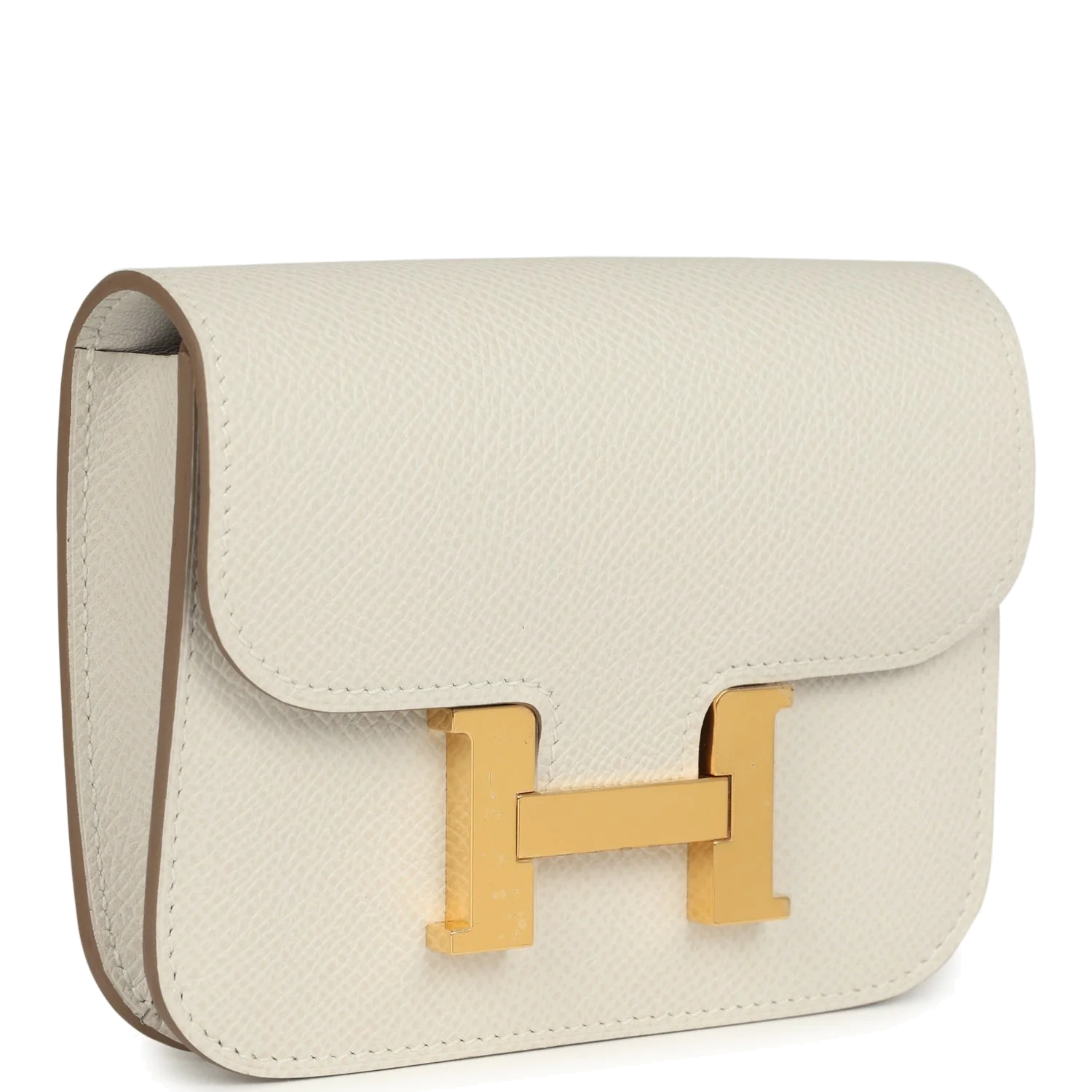 Hermes Constance Slim Wallet Craie Epsom Gold Hardware — фото 3