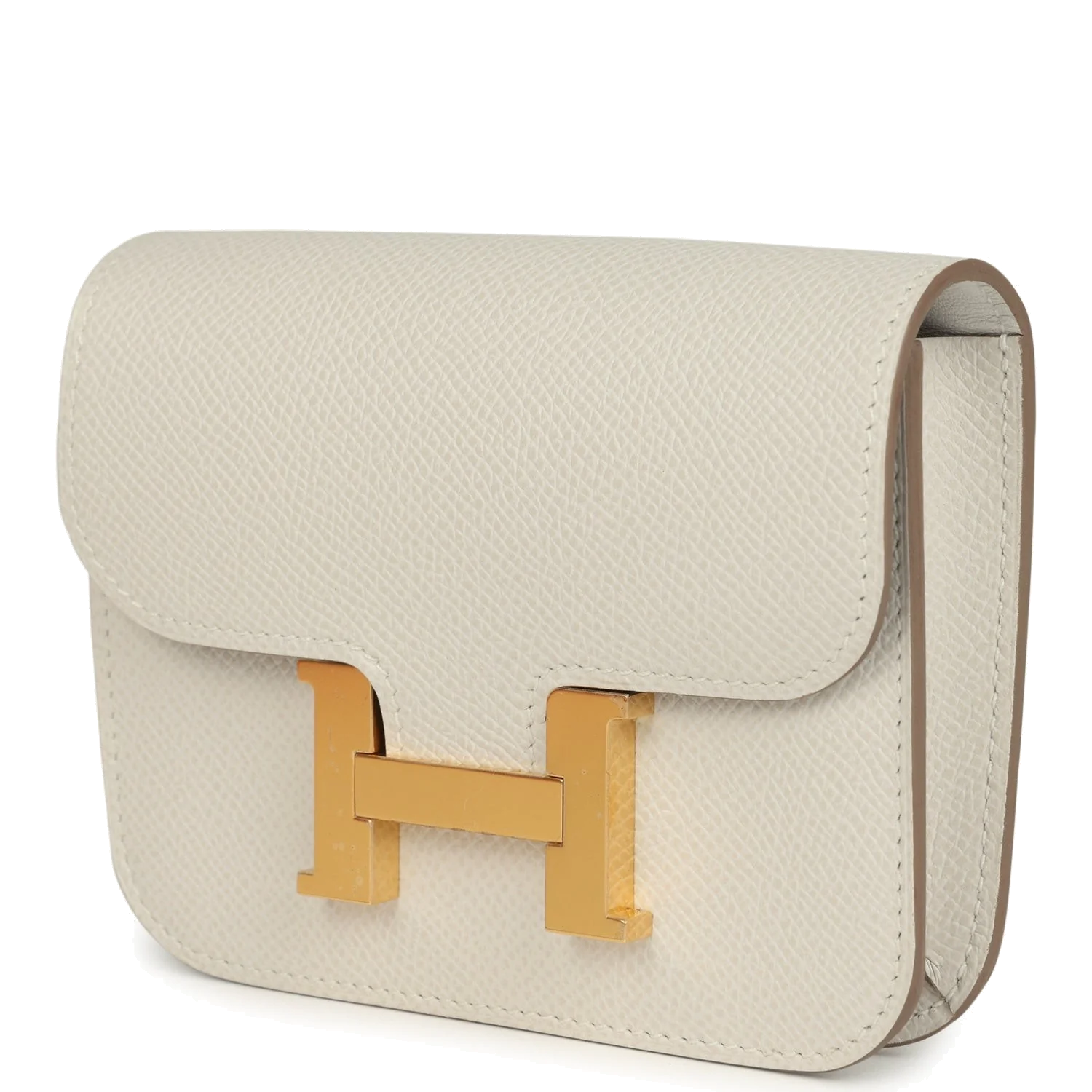 Hermes Constance Slim Wallet Craie Epsom Gold Hardware — фото 6