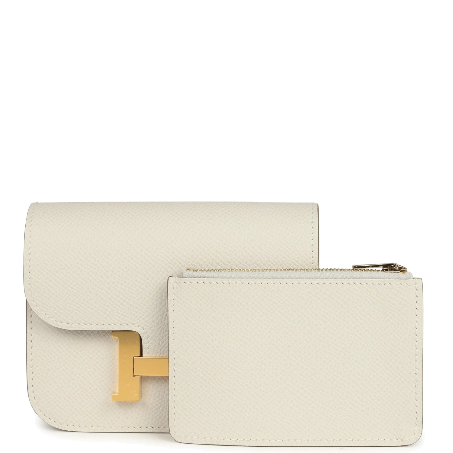 Hermes Constance Slim Wallet Craie Epsom Gold Hardware — фото 8