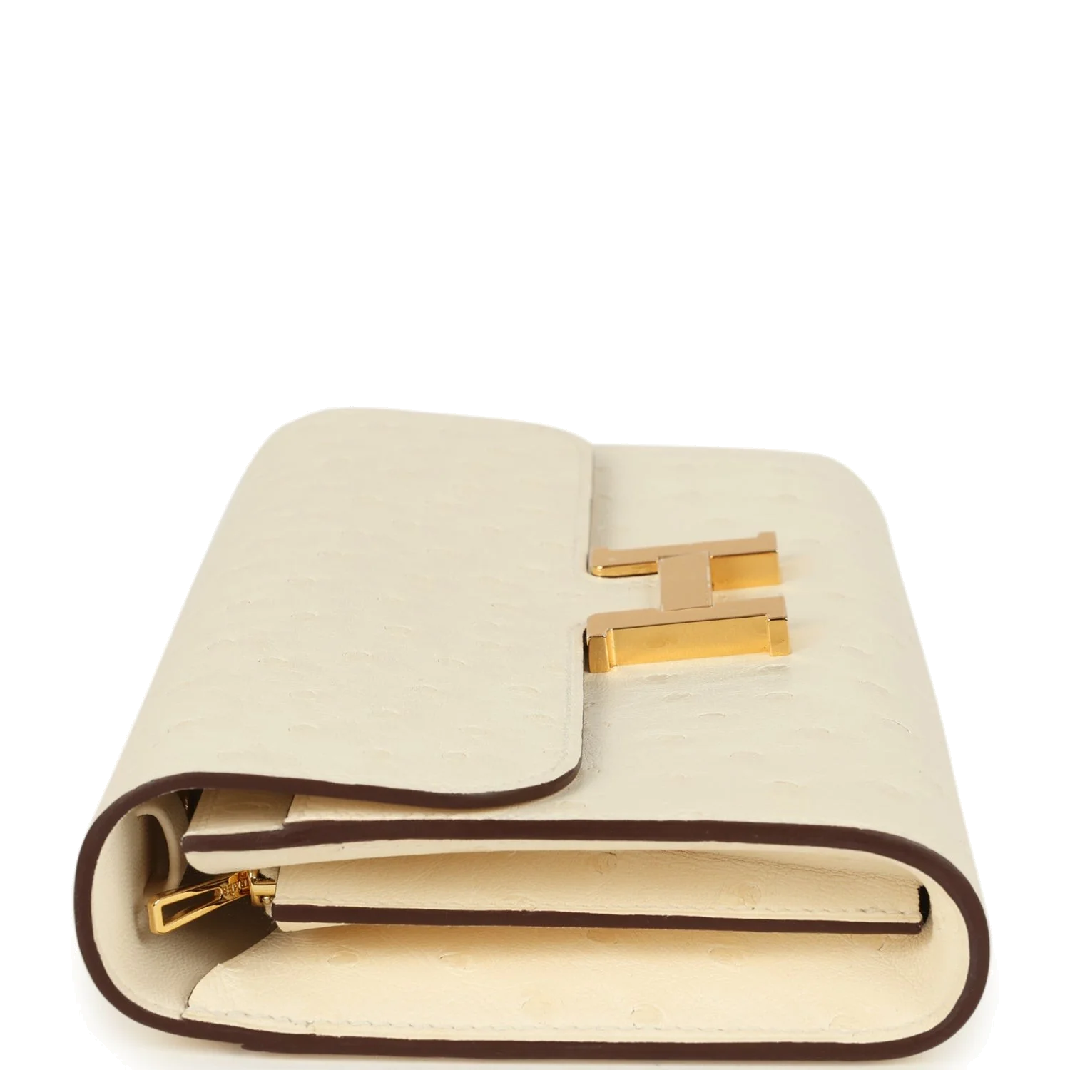 Hermes Constance Wallet To Go Nata Ostrich Gold Hardware — фото 4