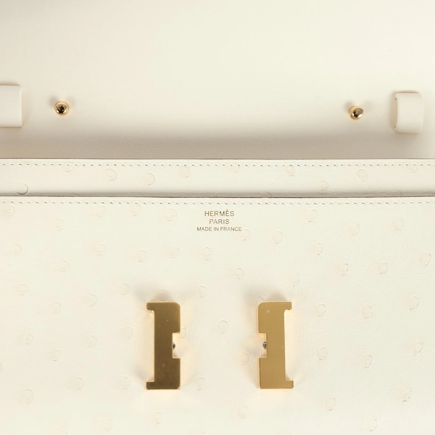 Hermes Constance Wallet To Go Nata Ostrich Gold Hardware — фото 8