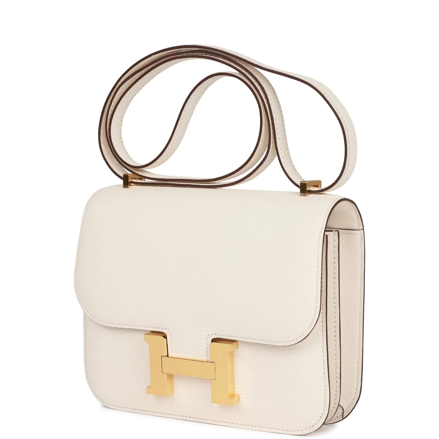 Hermes Constance 18 Nata Chevre Mysore Gold Hardware Ната Chevre — фото 6