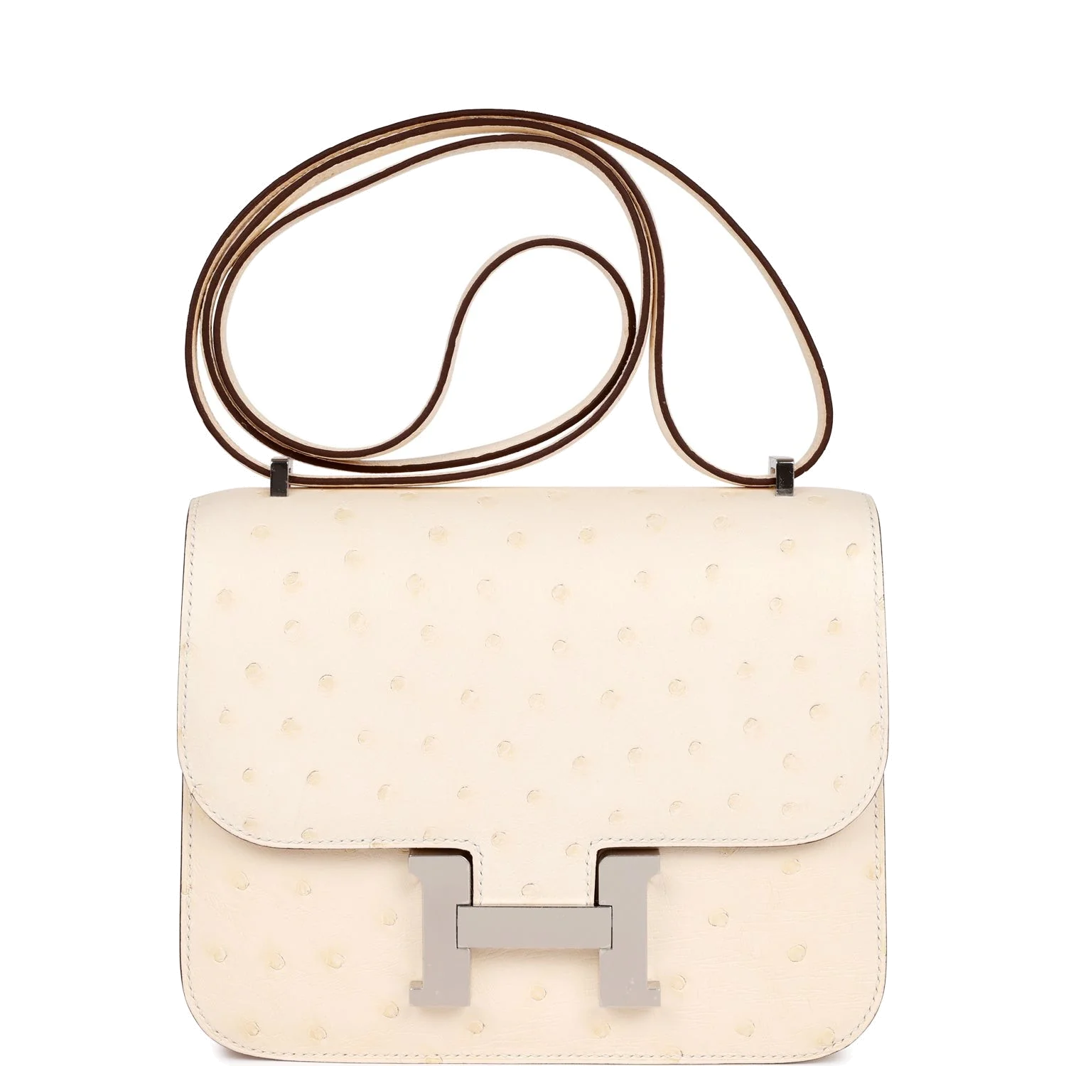 Hermes Constance 18 Nata Ostrich Palladium Hardware