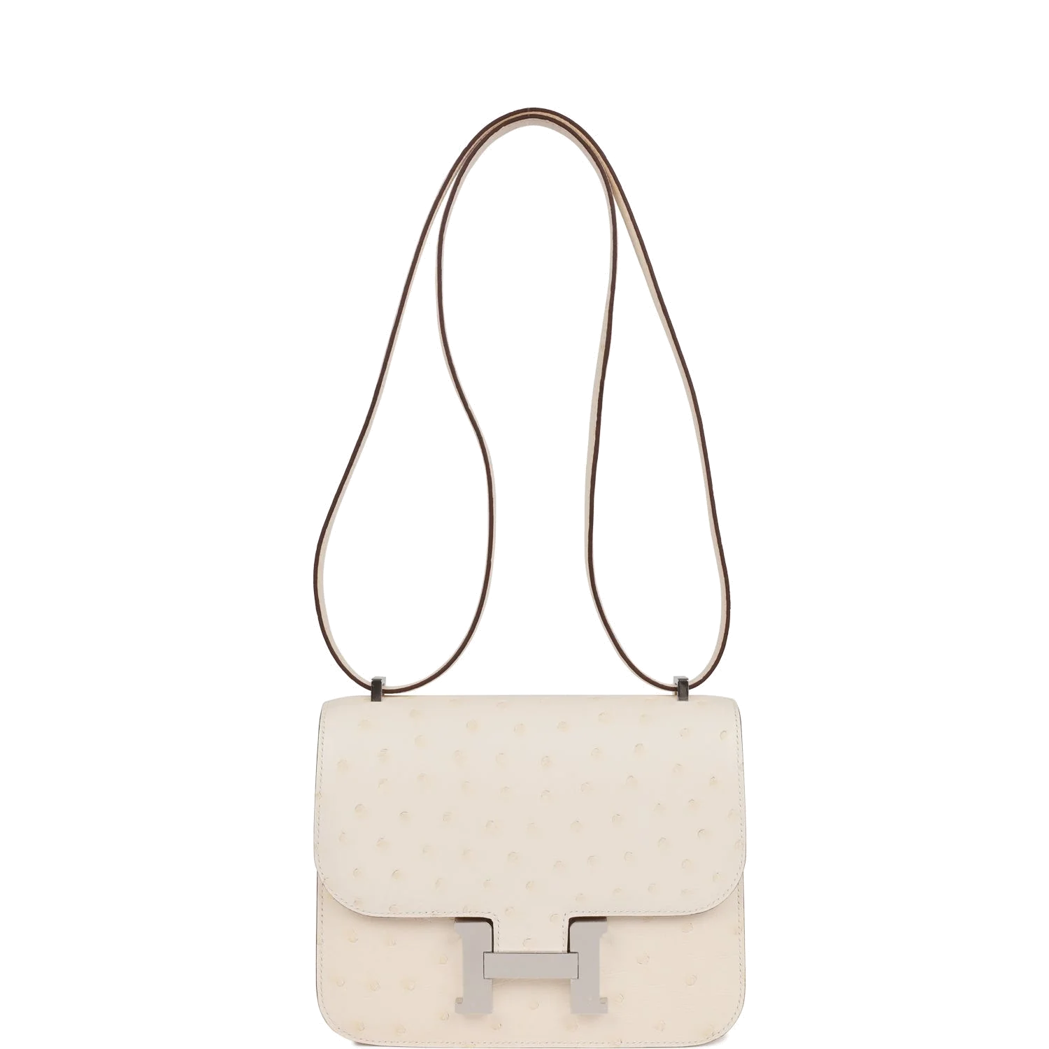 Hermes Constance 18 Nata Ostrich Palladium Hardware Ната страус — фото 8