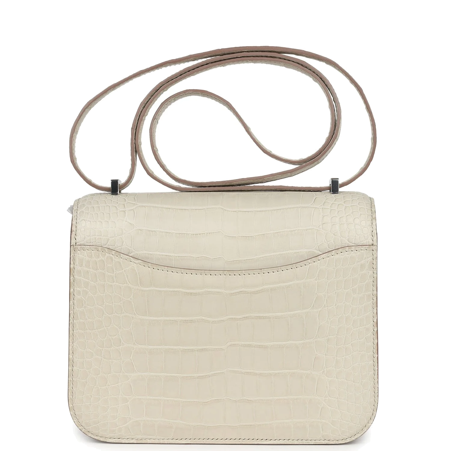 Hermes Constance 18 Beton Matte Alligator Palladium Hardware Бетон матовый — фото 5