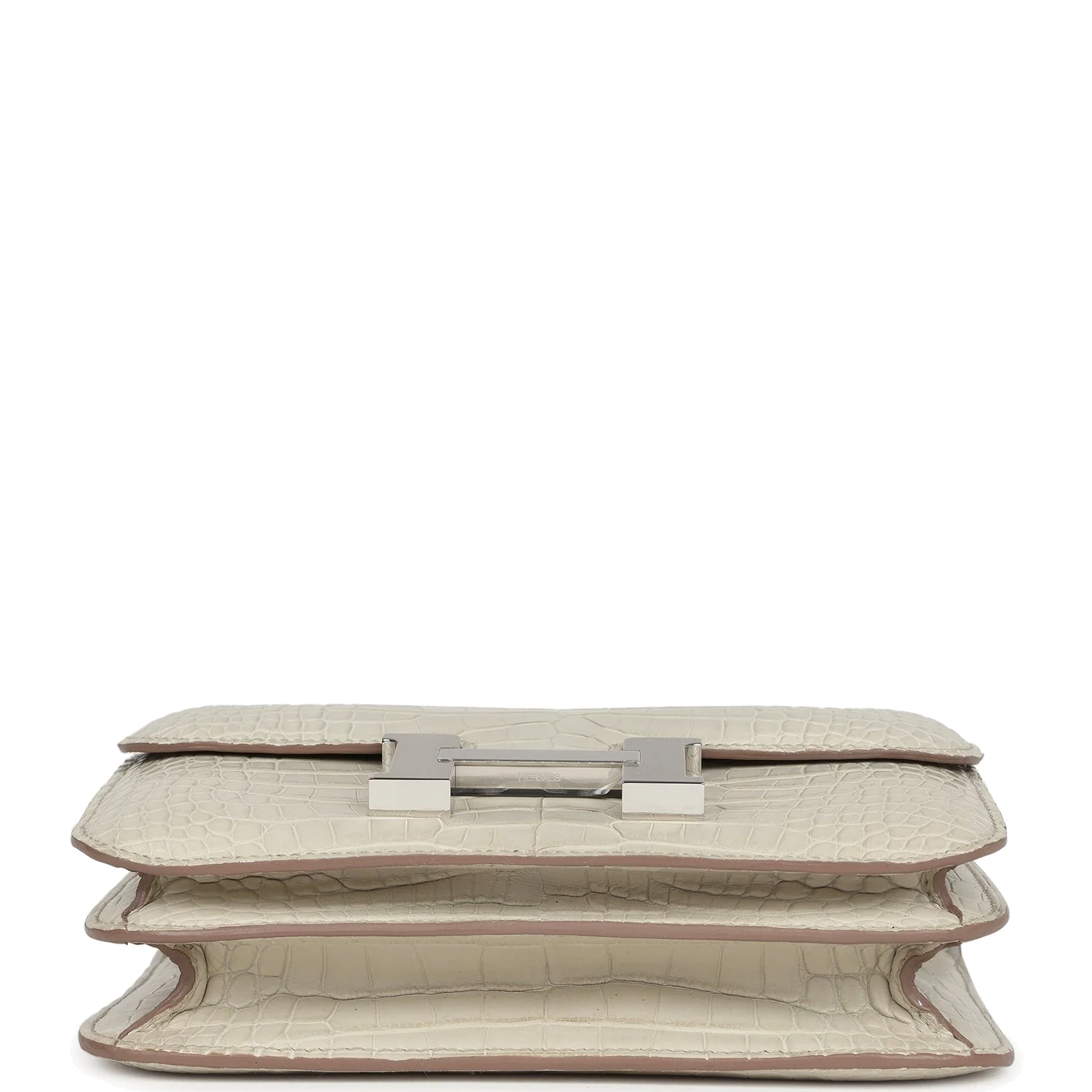 Hermes Constance 18 Beton Matte Alligator Palladium Hardware Бетон матовый — фото 7