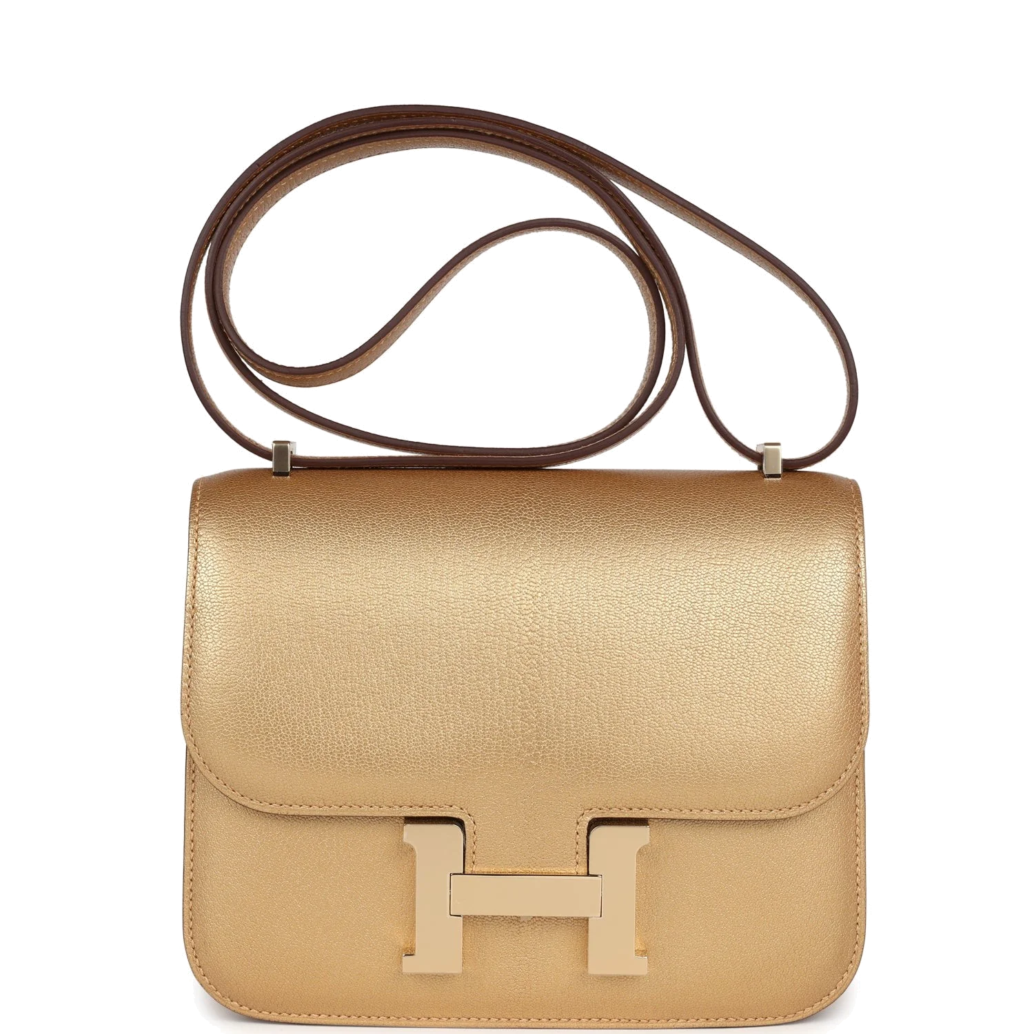Hermes Constance 18 Dore Chevre Chamkilight Permabrass Hardware Золотистый Chevre — фото 1