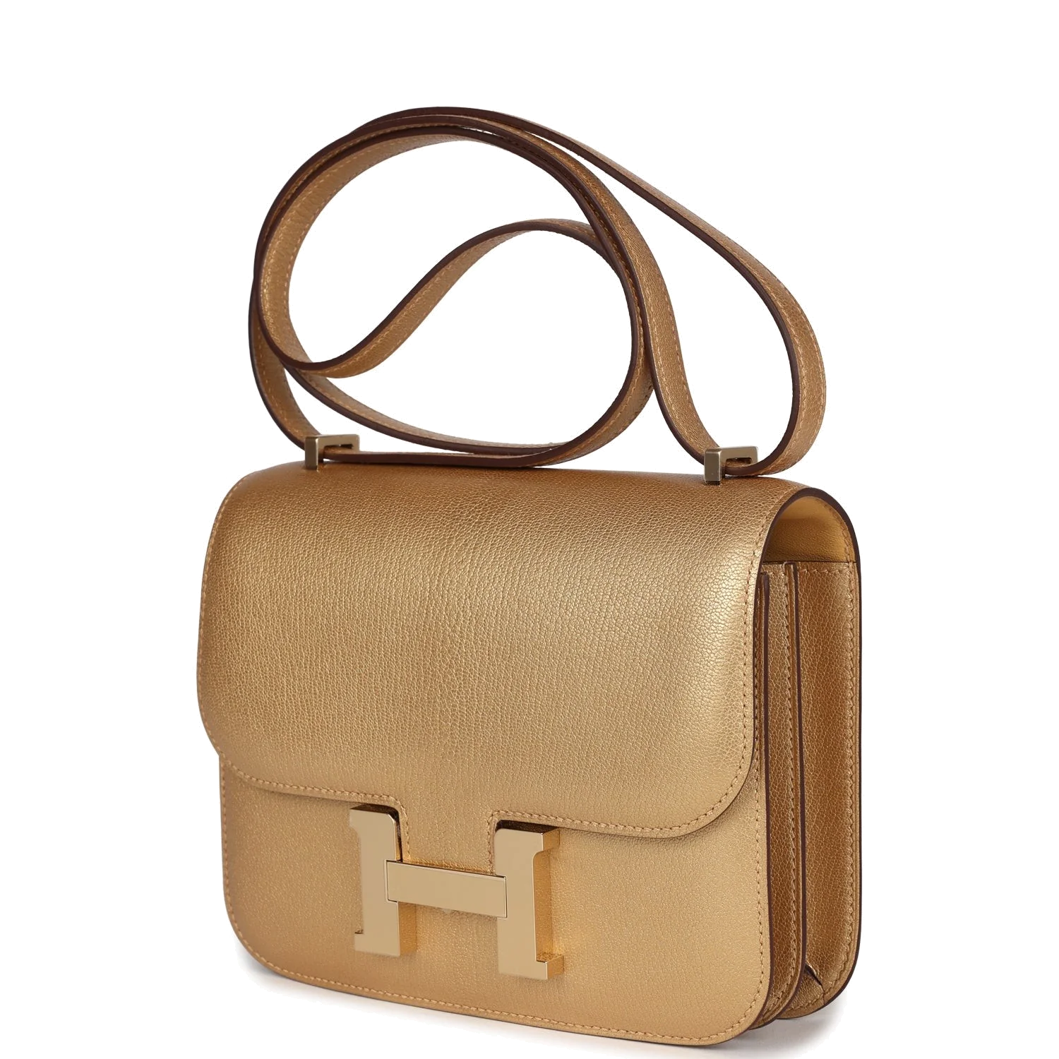 Hermes Constance 18 Dore Chevre Chamkilight Permabrass Hardware Золотистый Chevre — фото 6