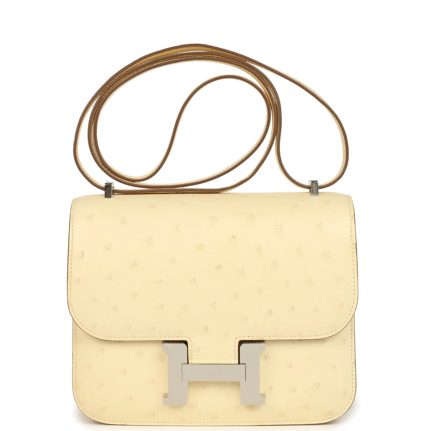 Hermes Constance 18 Vanille Ostrich Palladium Hardware Ваниль страус — фото 2
