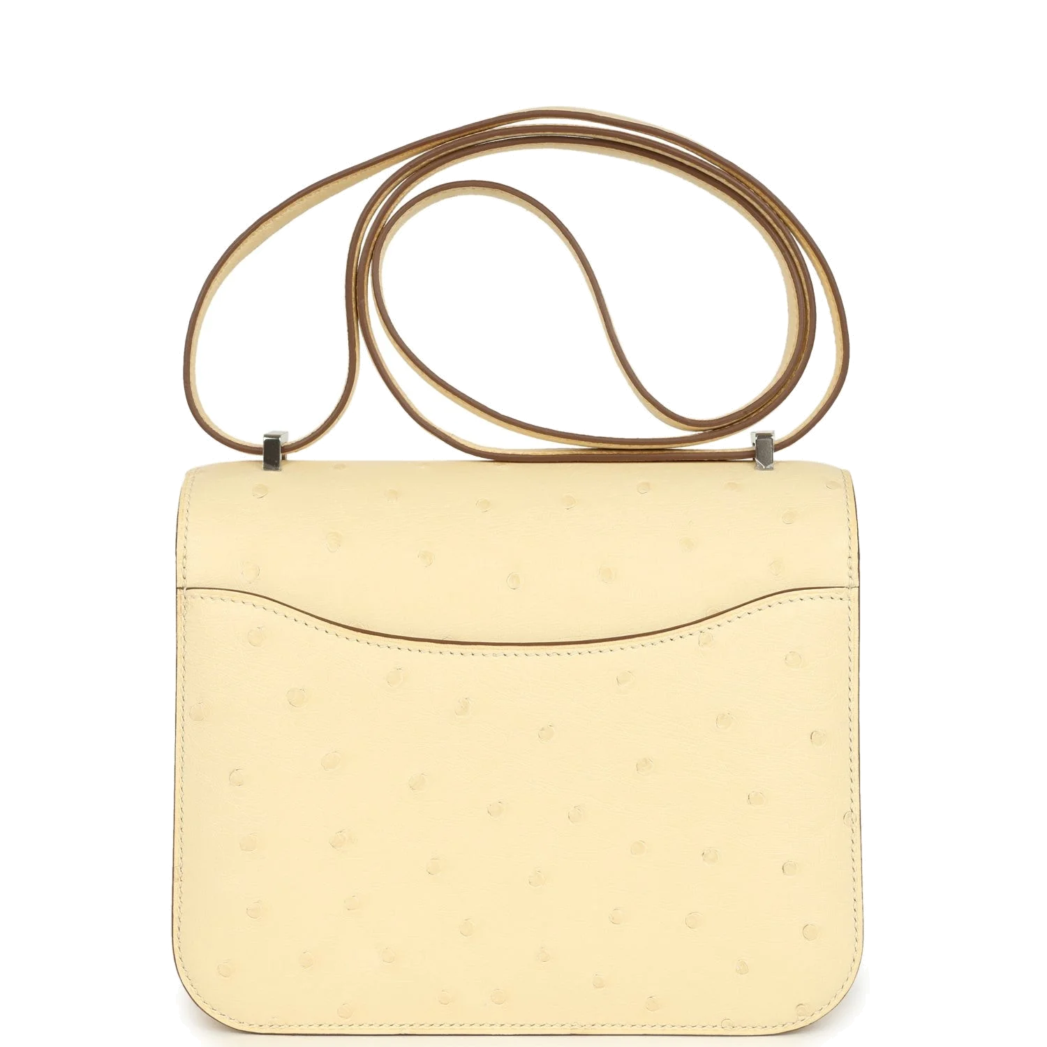 Hermes Constance 18 Vanille Ostrich Palladium Hardware Ваниль страус — фото 5