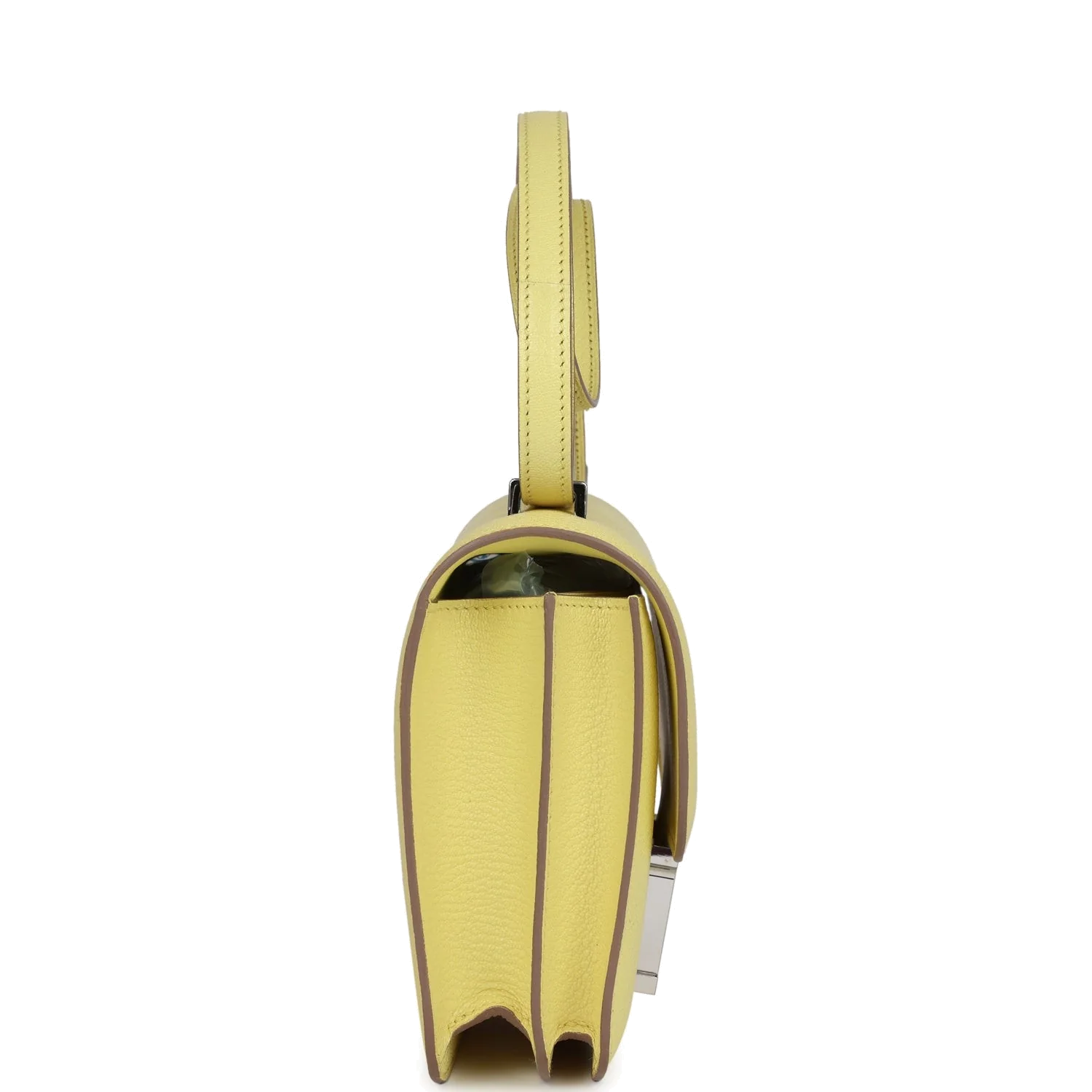 Hermes Constance 18 Limoncello Chevre Mysore Palladium Hardware Лимончелло Chevre — фото 4