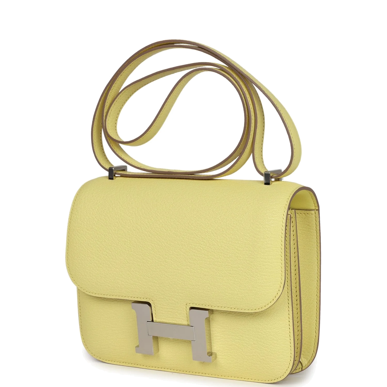Hermes Constance 18 Limoncello Chevre Mysore Palladium Hardware Лимончелло Chevre — фото 6