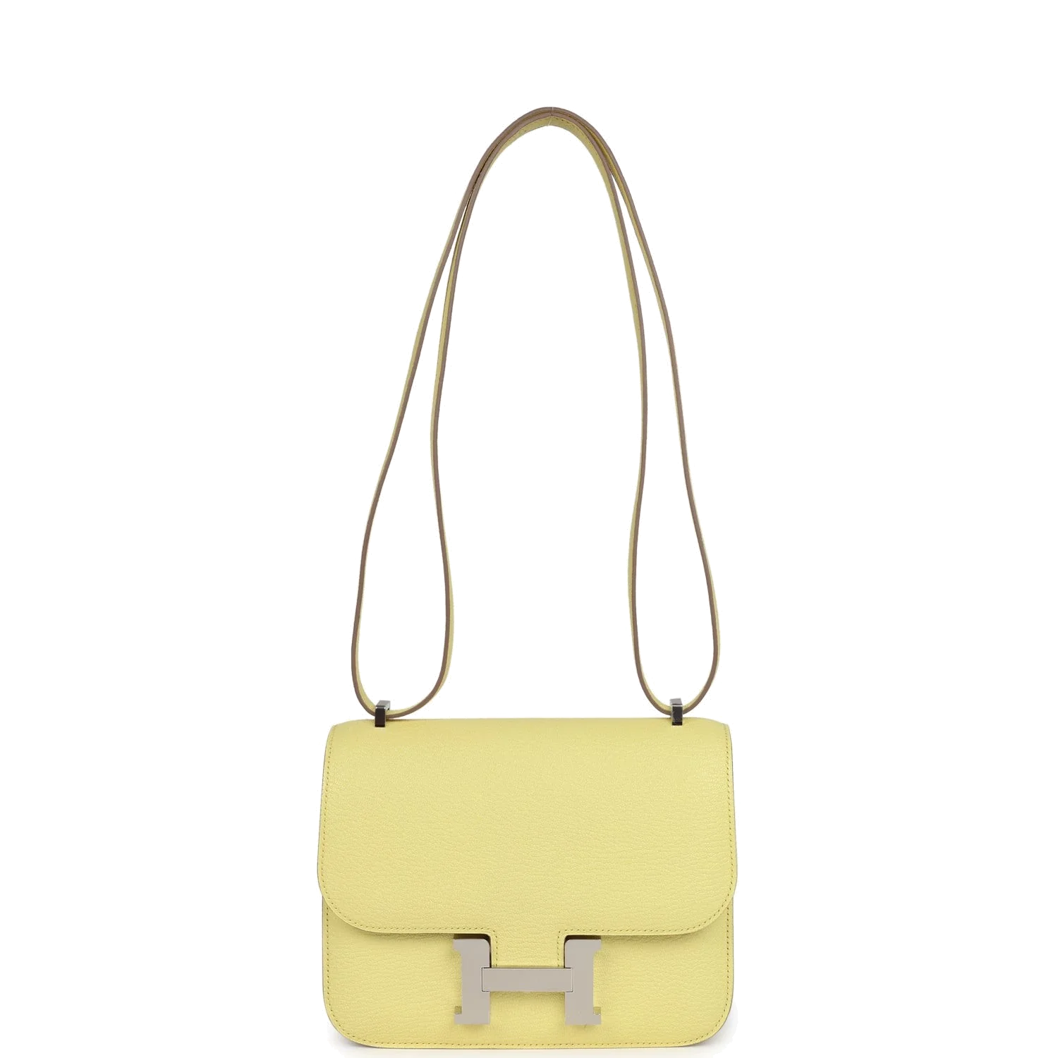 Hermes Constance 18 Limoncello Chevre Mysore Palladium Hardware Лимончелло Chevre — фото 8