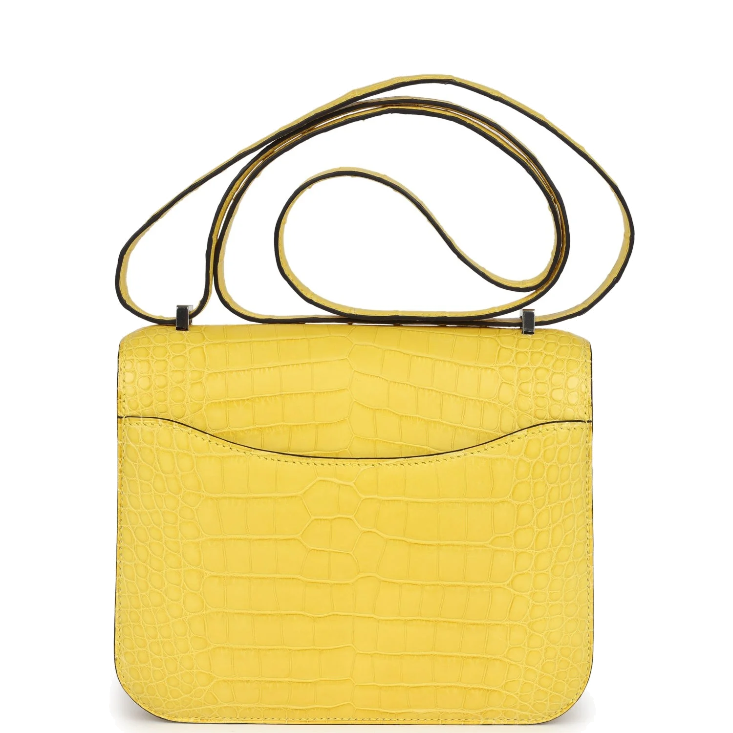 Hermes Constance 18 Mimosa Matte Alligator Palladium Hardware Мимоза матовый — фото 5