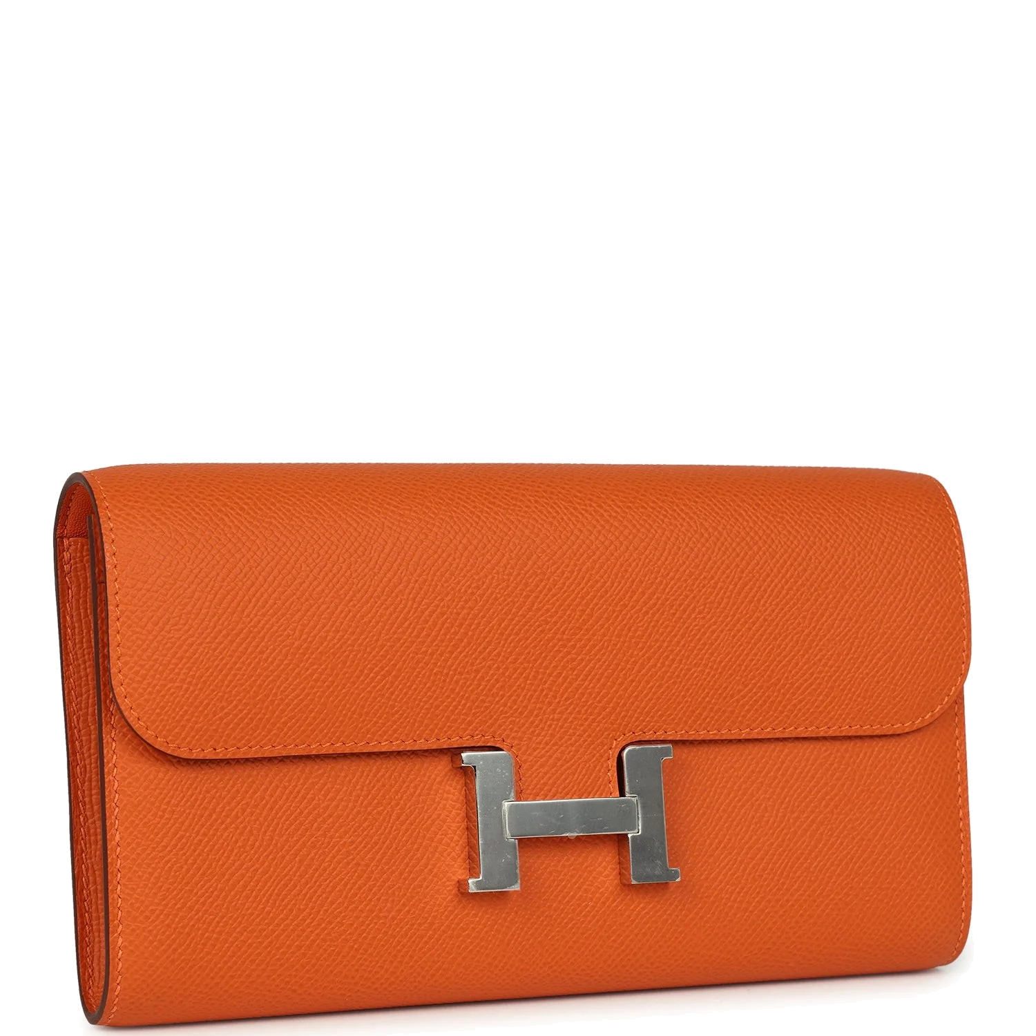 Hermes Constance Wallet To Go Orange Epsom Palladium Hardware — фото 3