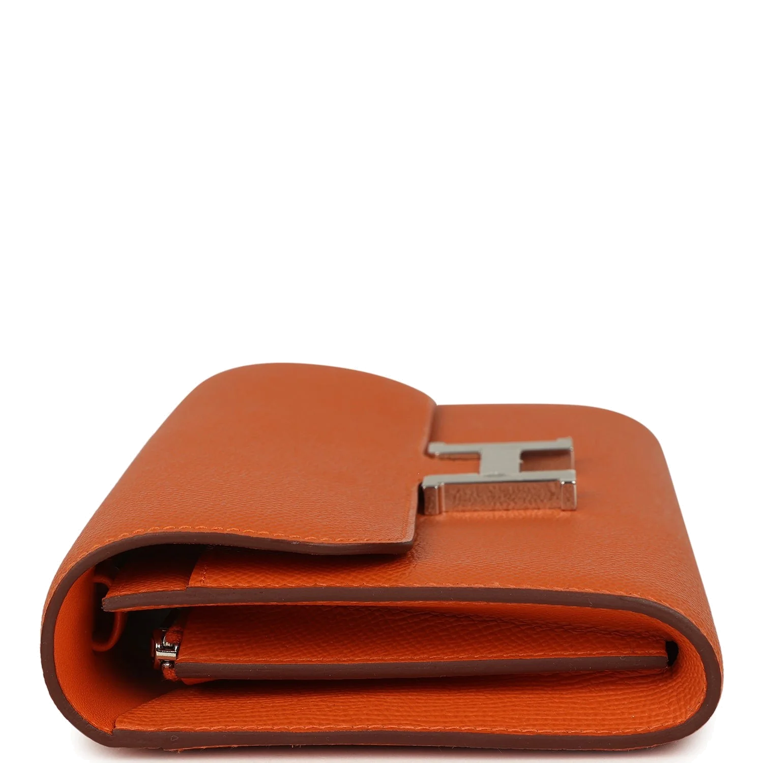 Hermes Constance Wallet To Go Orange Epsom Palladium Hardware — фото 4