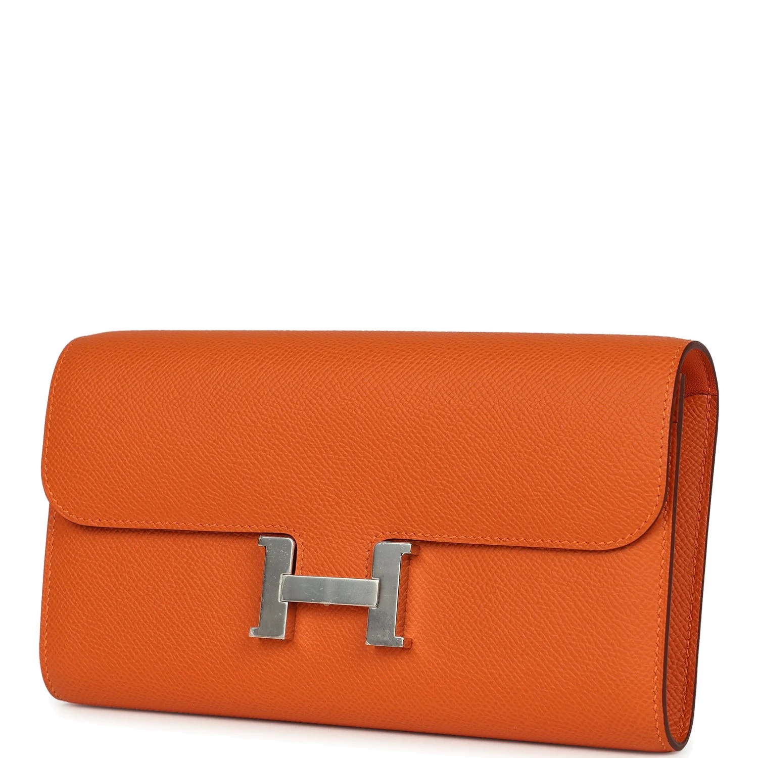 Hermes Constance Wallet To Go Orange Epsom Palladium Hardware — фото 6