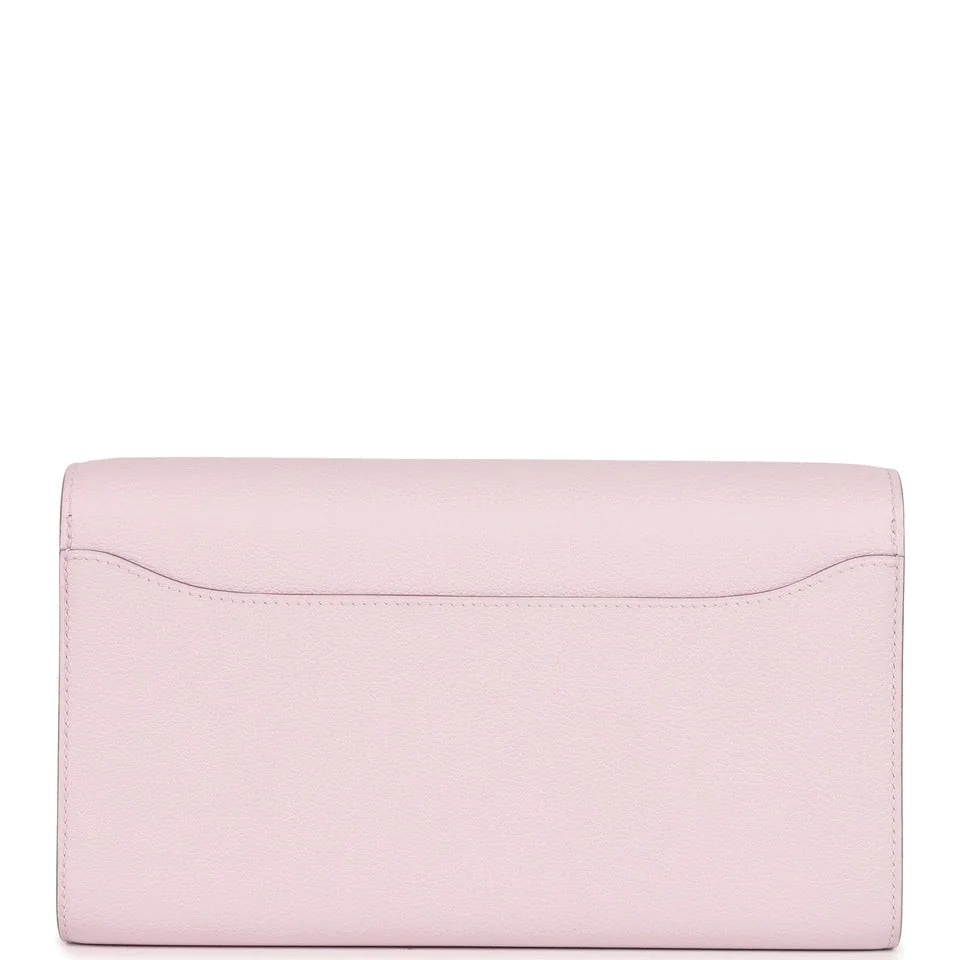 Hermes Constance Wallet To Go Mauve Pale Evercolor Palladium Hardware — фото 5