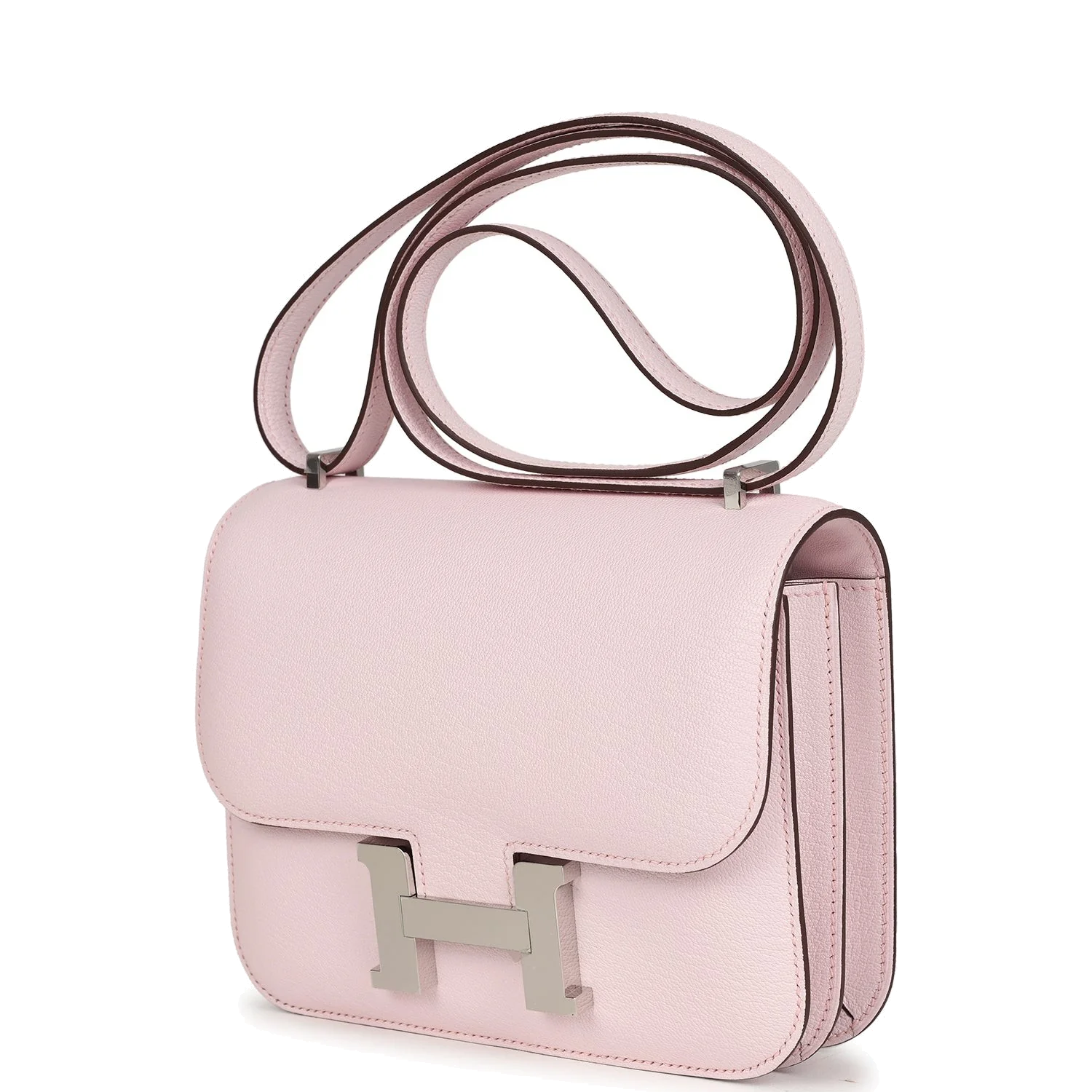 Hermes Constance 18 Rose Darling Chevre Mysore Palladium Hardware Розовый дарлинг — фото 6