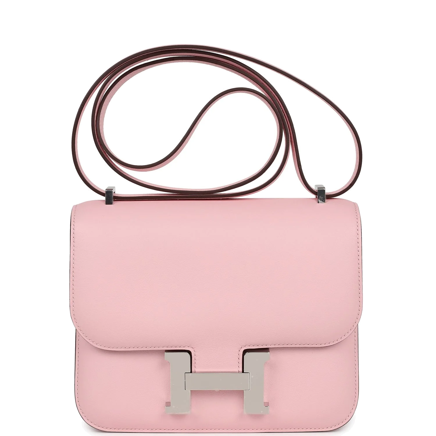 Hermes Constance 18 Rose Sakura Swift Palladium Hardware