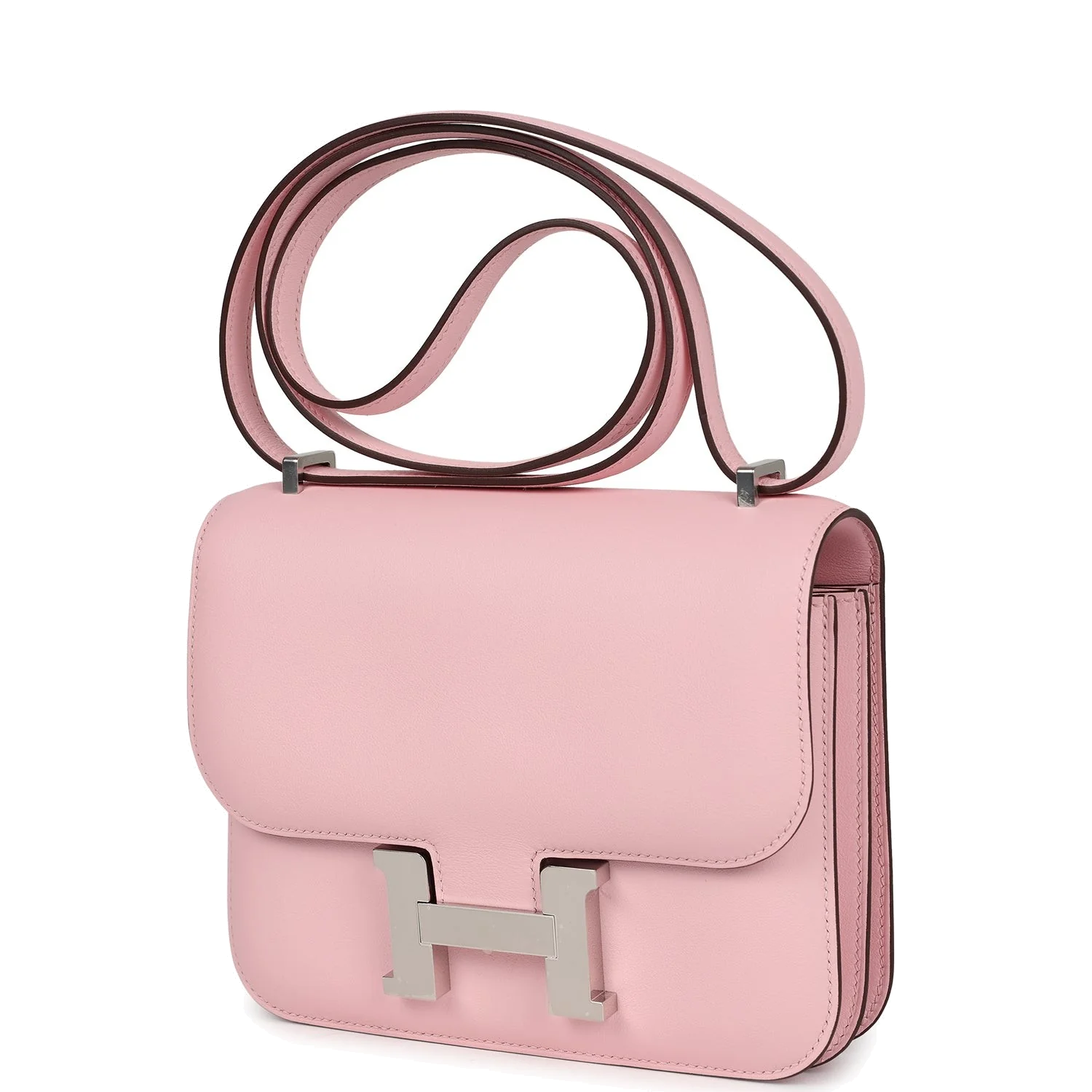 Hermes Constance 18 Rose Sakura Swift Palladium Hardware Розовый Сакура — фото 6