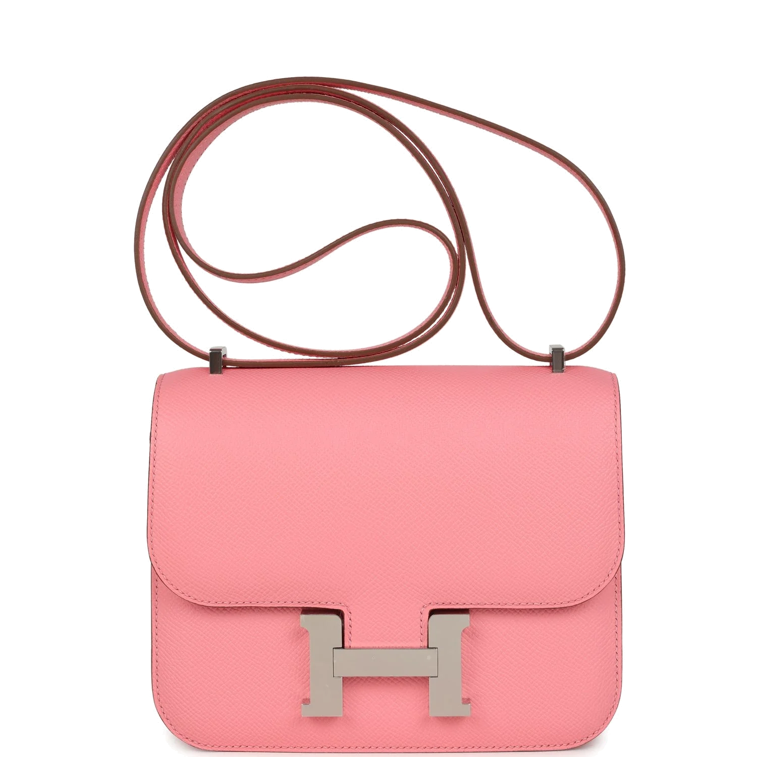 Hermes Constance 18 Rose Confetti Epsom Palladium Hardware Розовый конфетти — фото 2