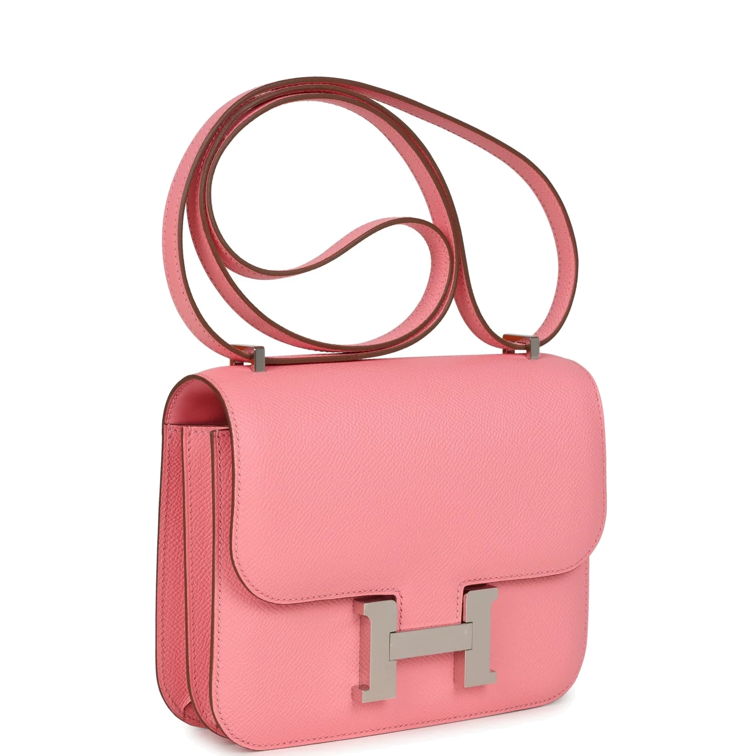 Hermes Constance 18 Rose Confetti Epsom Palladium Hardware Розовый конфетти — фото 3