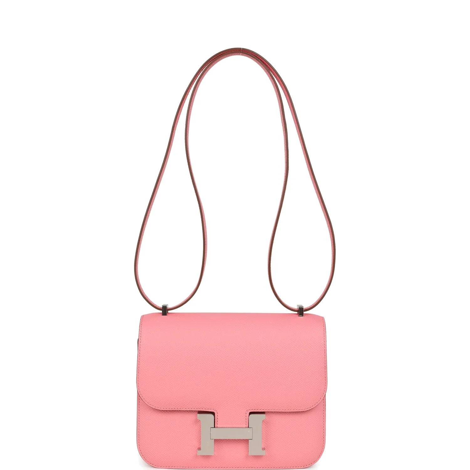 Hermes Constance 18 Rose Confetti Epsom Palladium Hardware Розовый конфетти — фото 8