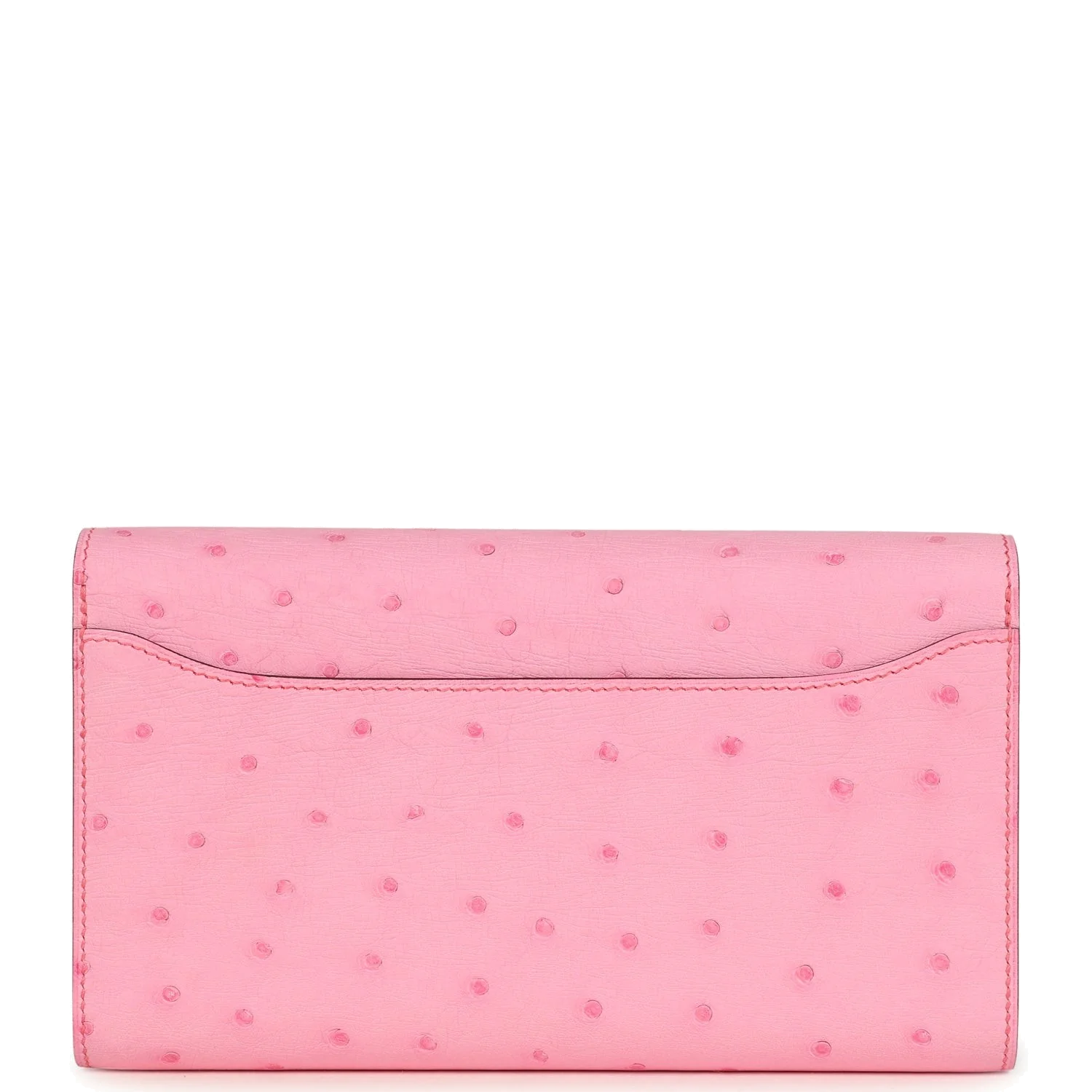 Hermes Constance To Go Wallet Bubblegum Ostrich Palladium Hardware — фото 5