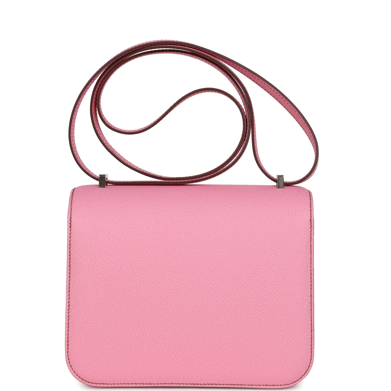 Hermes Constance 18 Bubblegum 5P Epsom Palladium Hardware Розовая жвачка — фото 5