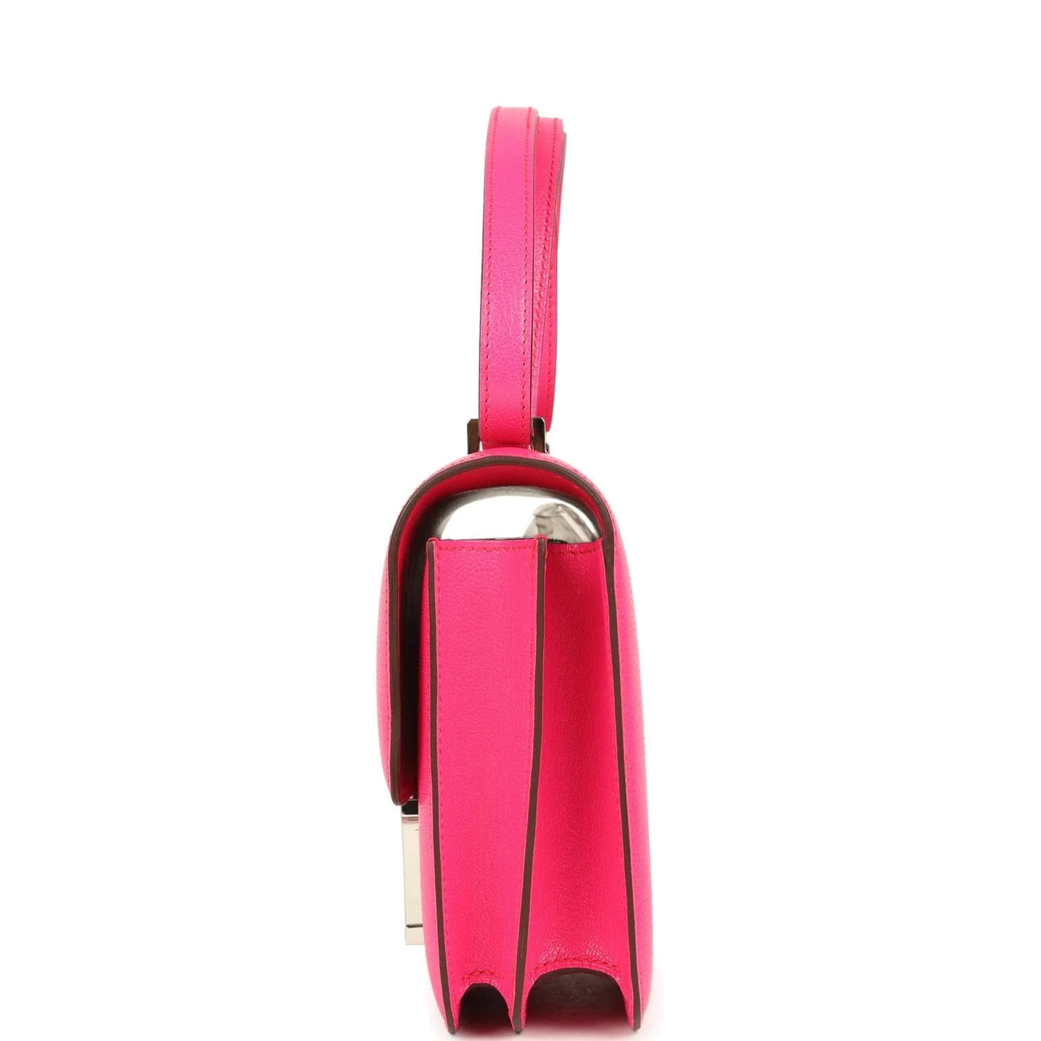 Hermes Constance 18 Rose Pop Chevre Chamkila Palladium Hardware Розовый поп — фото 4