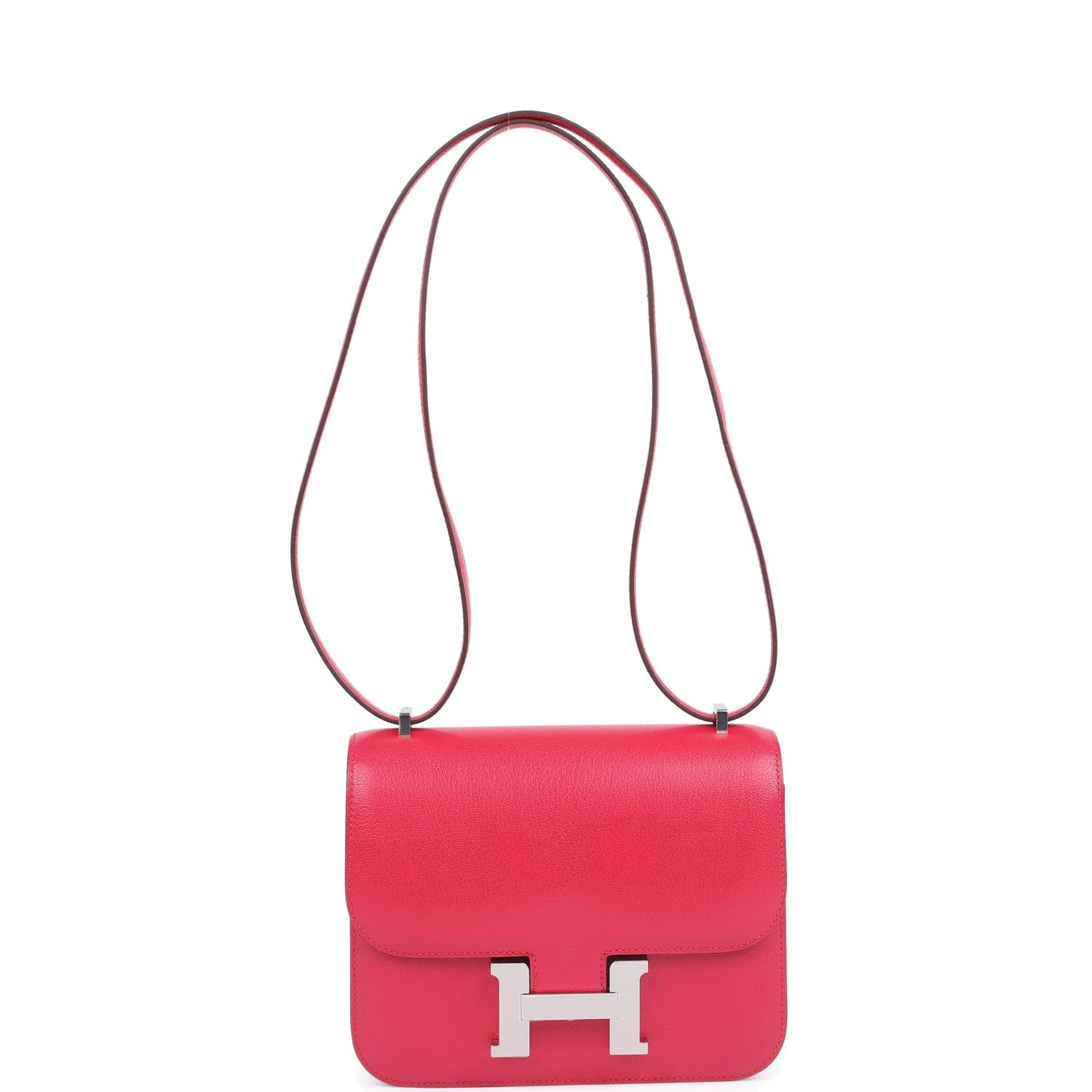 Hermes Constance 18 Rose Extreme Chevre Chamkila Palladium Hardware Розовый экстрим — фото 8
