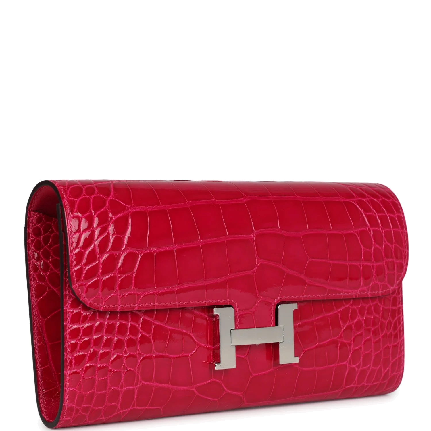 Hermes Constance Wallet To Go Rose Mexico Shiny Alligator Palladium Hardware — фото 3