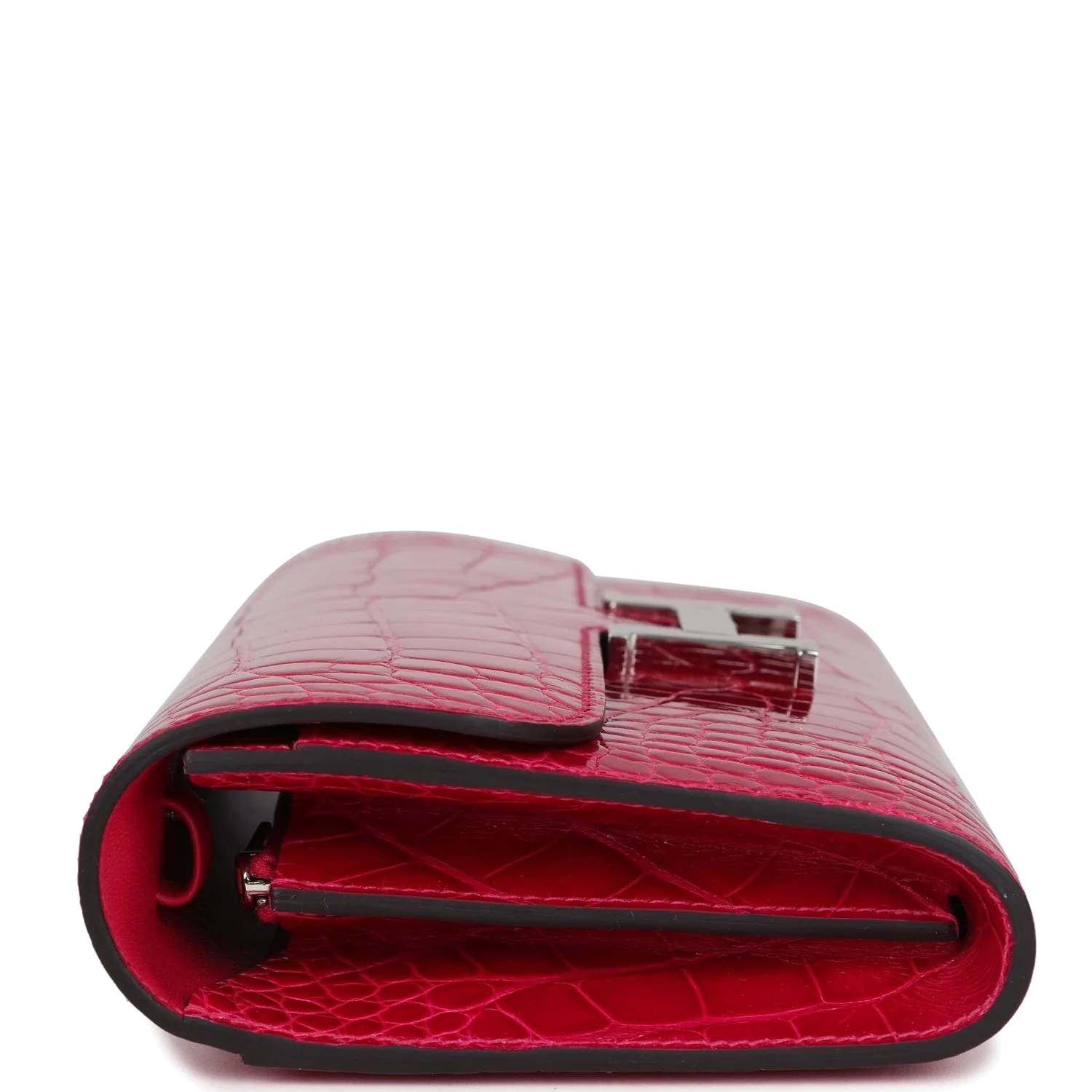 Hermes Constance Wallet To Go Rose Mexico Shiny Alligator Palladium Hardware — фото 4