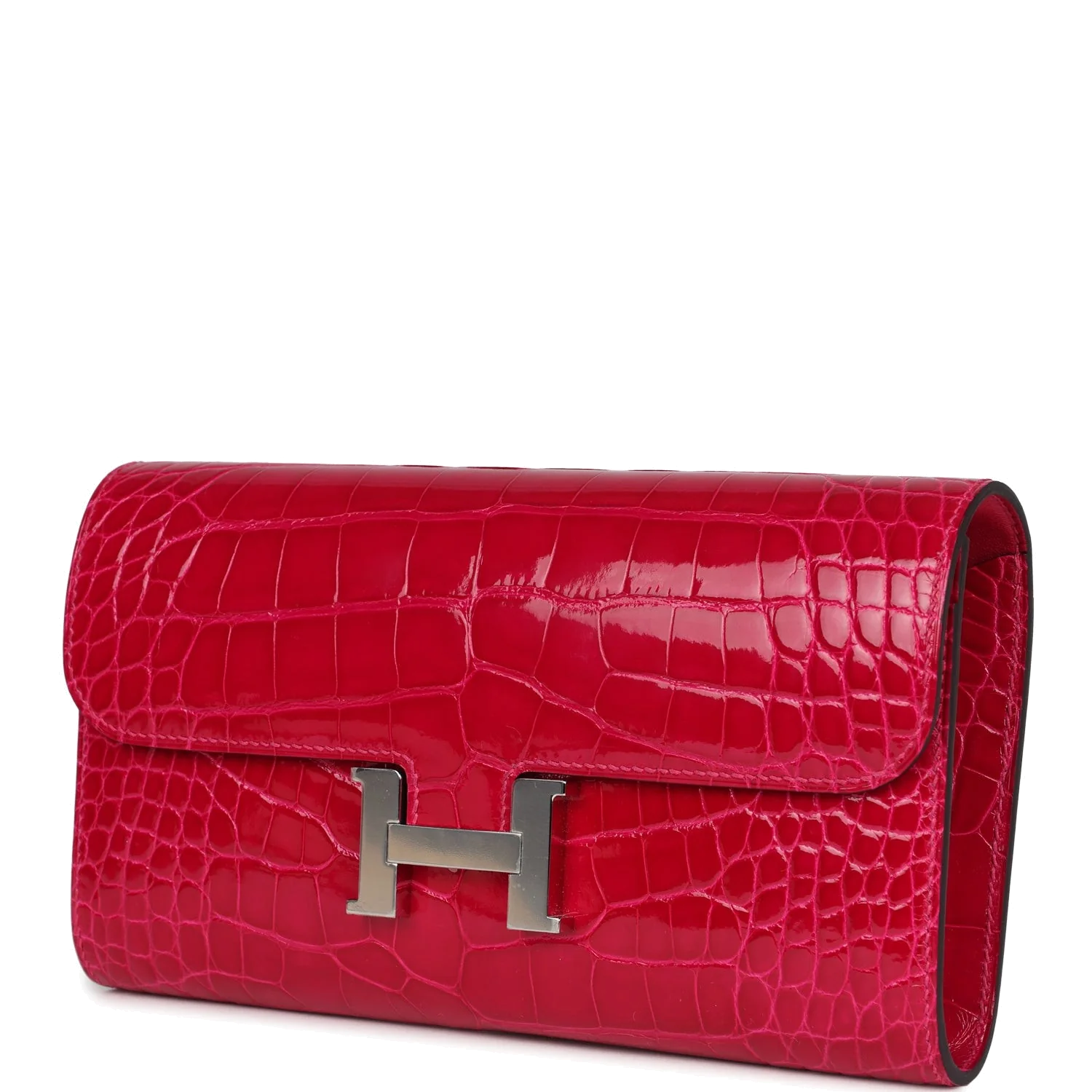 Hermes Constance Wallet To Go Rose Mexico Shiny Alligator Palladium Hardware — фото 6