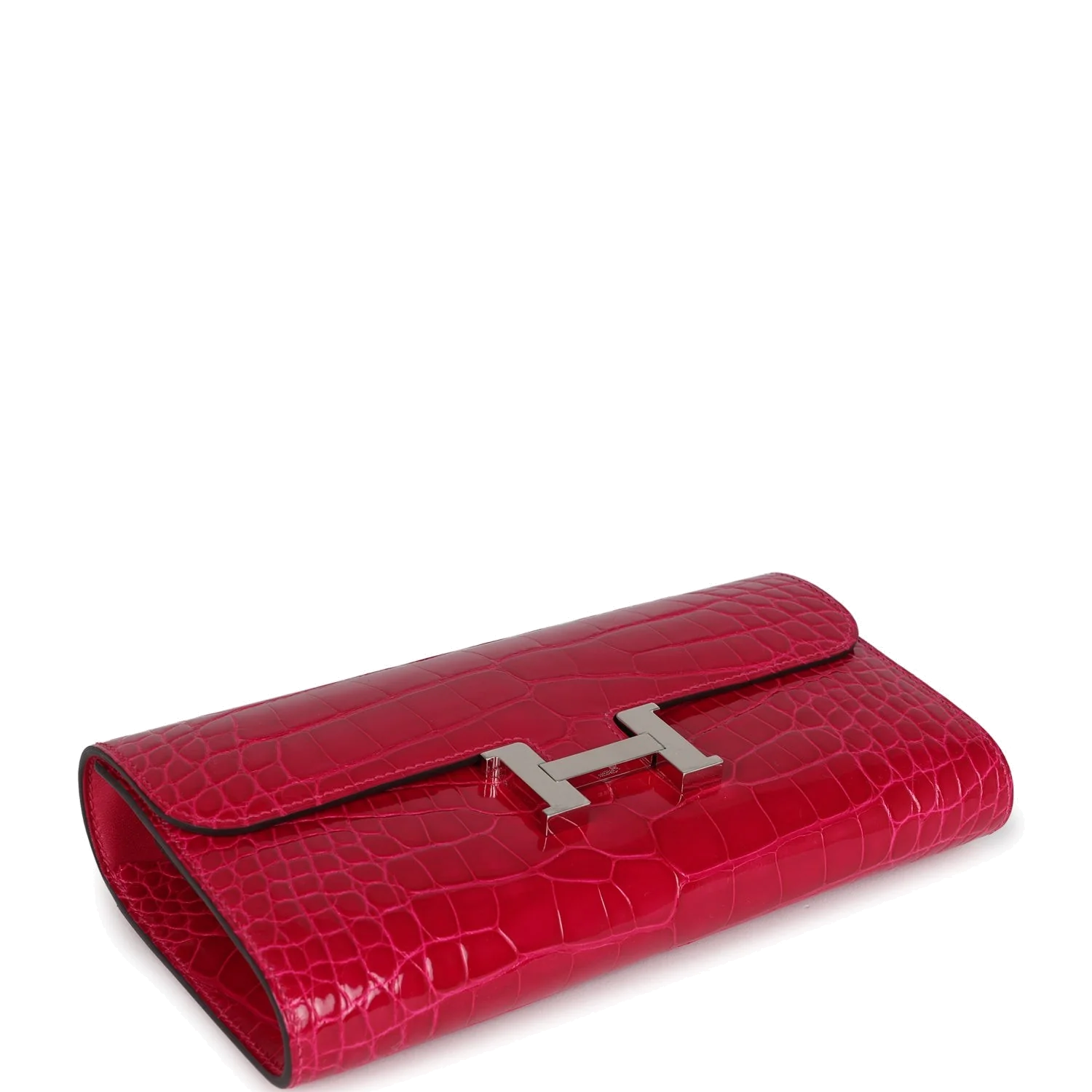 Hermes Constance Wallet To Go Rose Mexico Shiny Alligator Palladium Hardware — фото 7