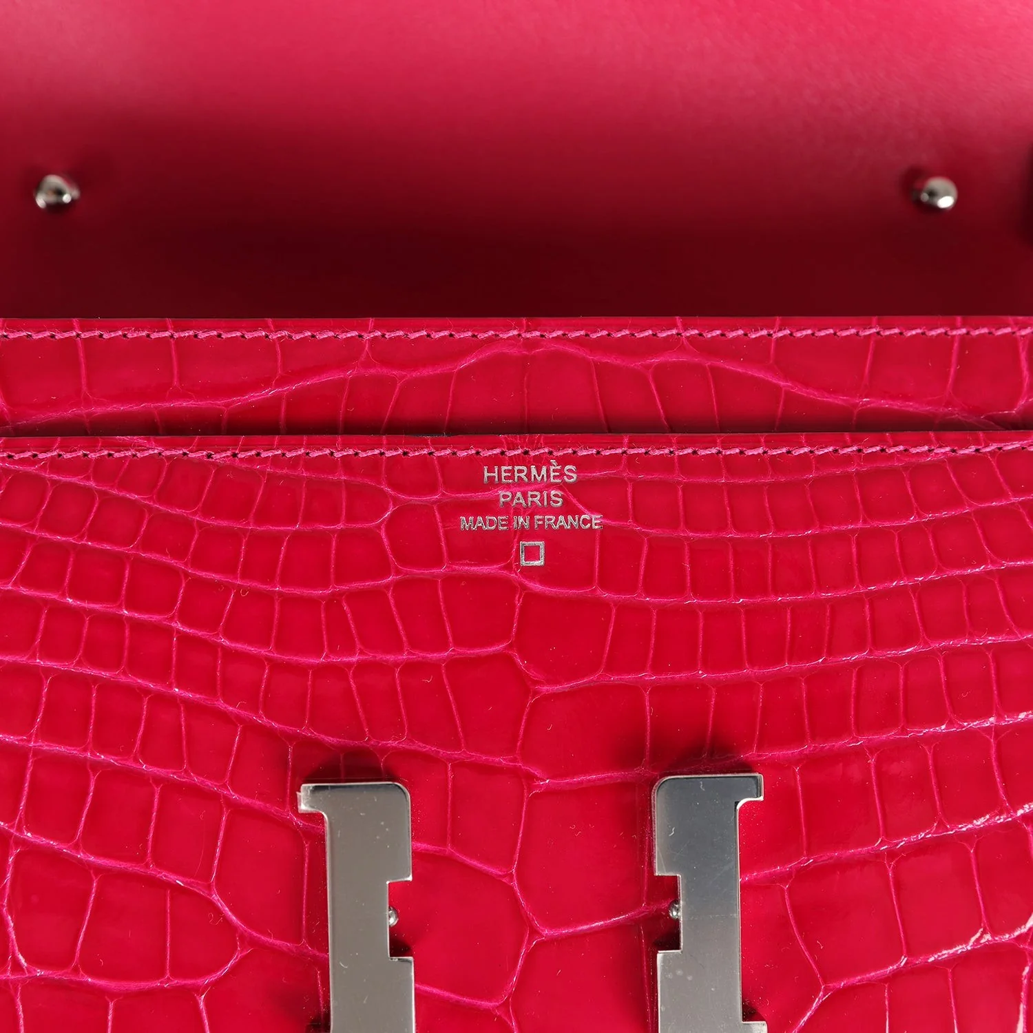 Hermes Constance Wallet To Go Rose Mexico Shiny Alligator Palladium Hardware — фото 8