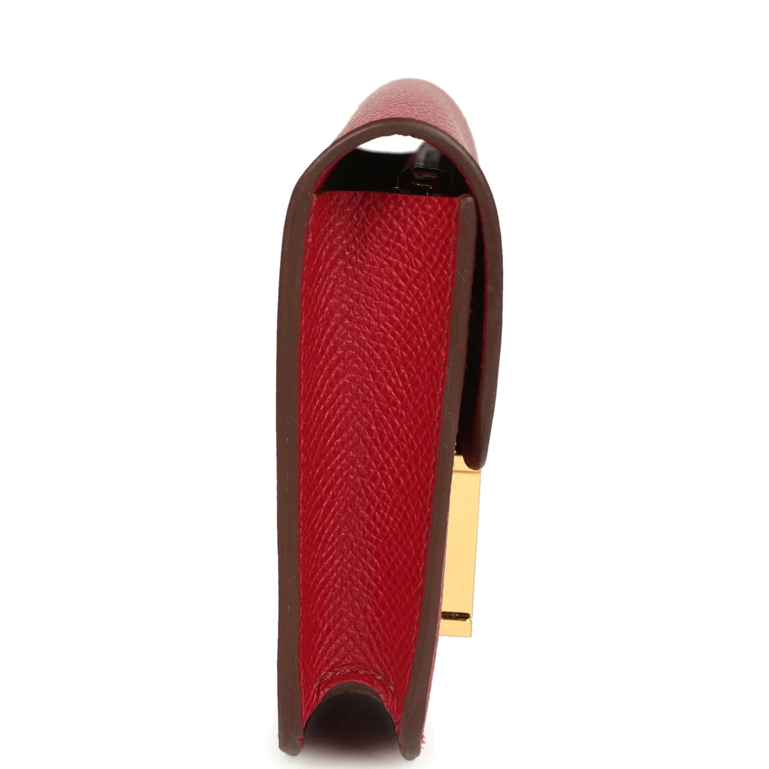 Hermes Constance Slim Wallet Rubis Epsom Gold Hardware — фото 4